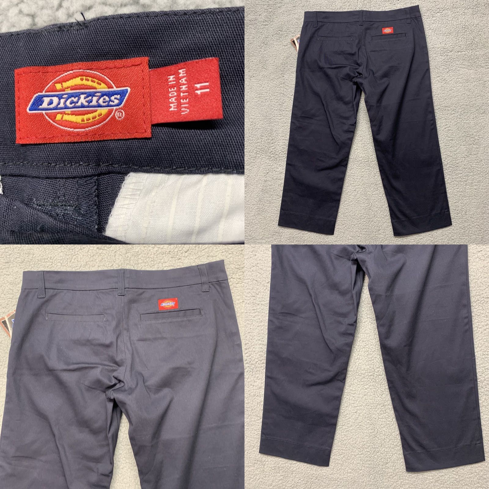 Dickies Dickies Girl Stretch Womens Size 11 Blue Cropped Pants Style NHH11 34" Waist Size 32" / US 10 / IT 46 - 8 Thumbnail
