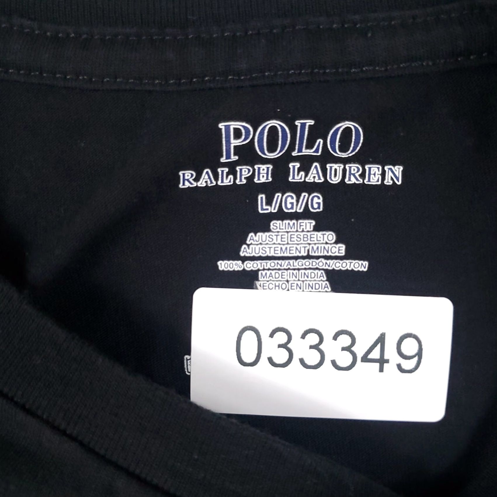 Ralph Lauren RALPH LAUREN T-Shirt Mens Large Black Casual Short Sleeve Crew Neck Classic Sports Size US L / EU 52-54 / 3 - 7 Thumbnail