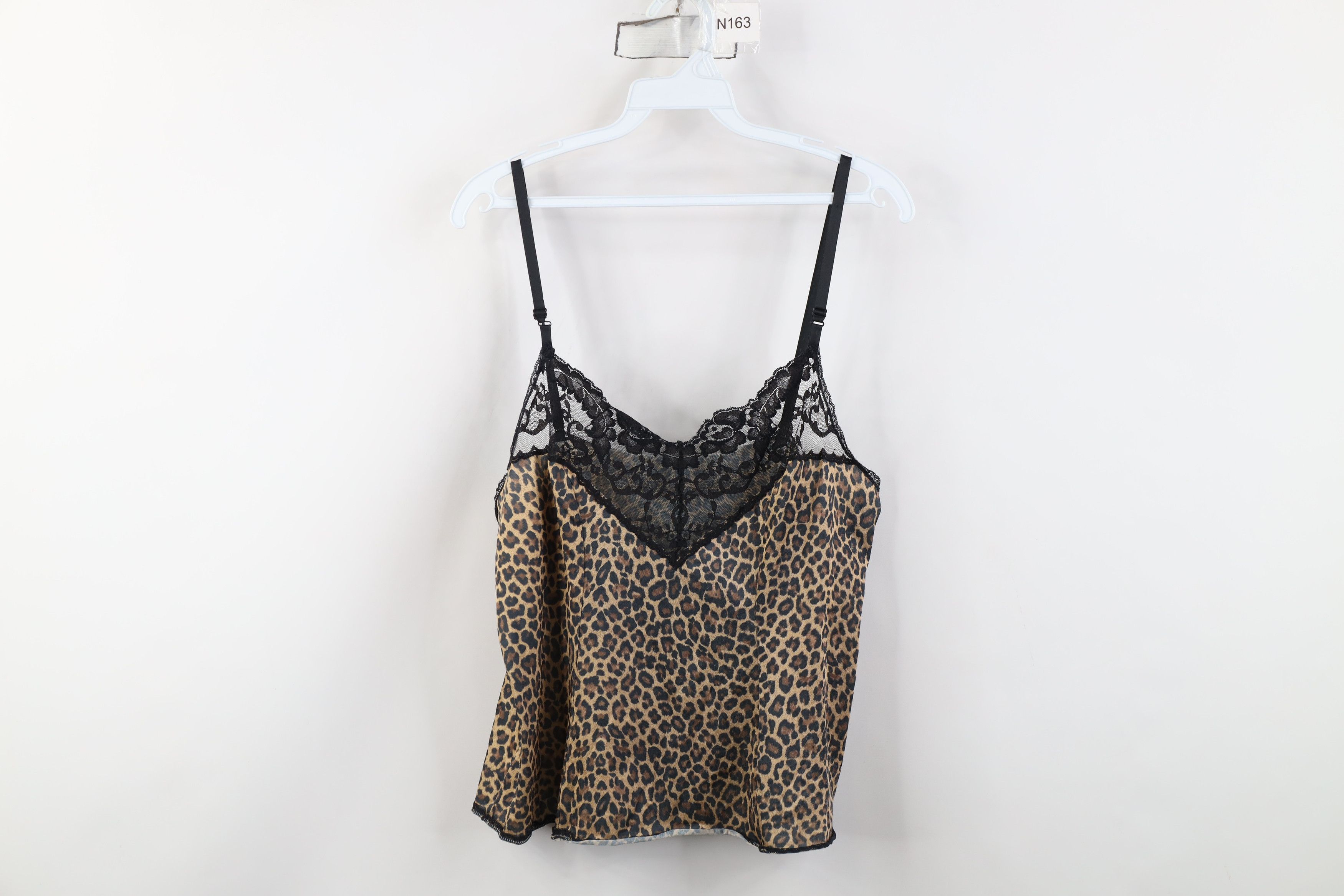 Vintage Vintage 90s Y2K Babydoll Fairy Lace Leopard Tank Top Shirt Size L / US 10 / IT 46 - 1 Thumbnail