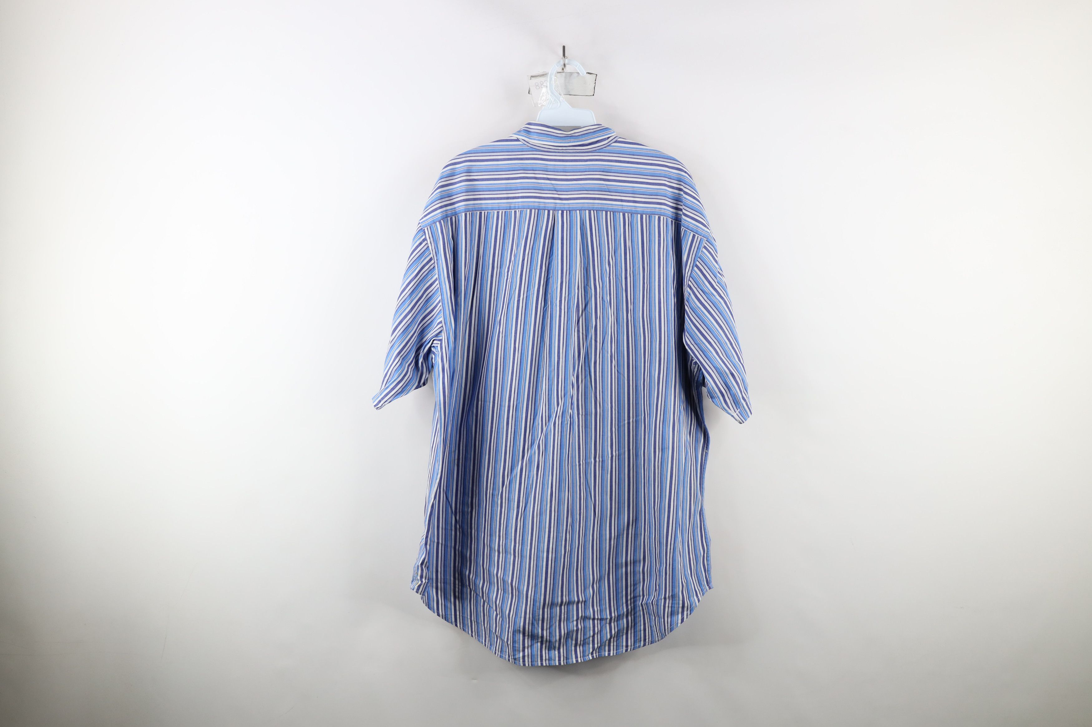 Gap × Vintage Vintage 90s Gap Striped Short Sleeve Collared Button Shirt Size US L / EU 52-54 / 3 - 8 Thumbnail