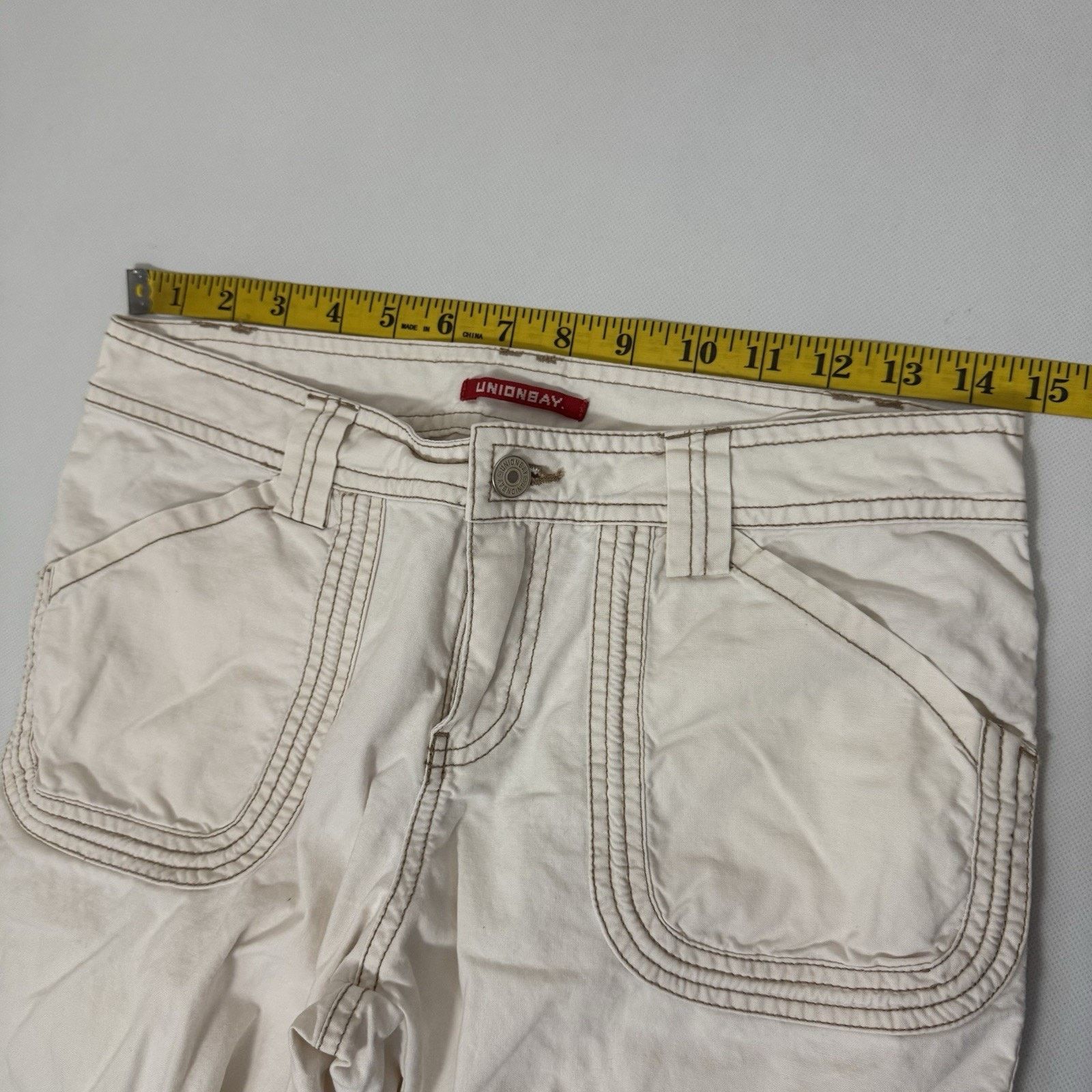 UNIONBAY Vintage Y2K Unionbay Low Rise Baggy Wide Leg Cargo Pants Size 28" / US 6 / IT 42 - 6 Thumbnail