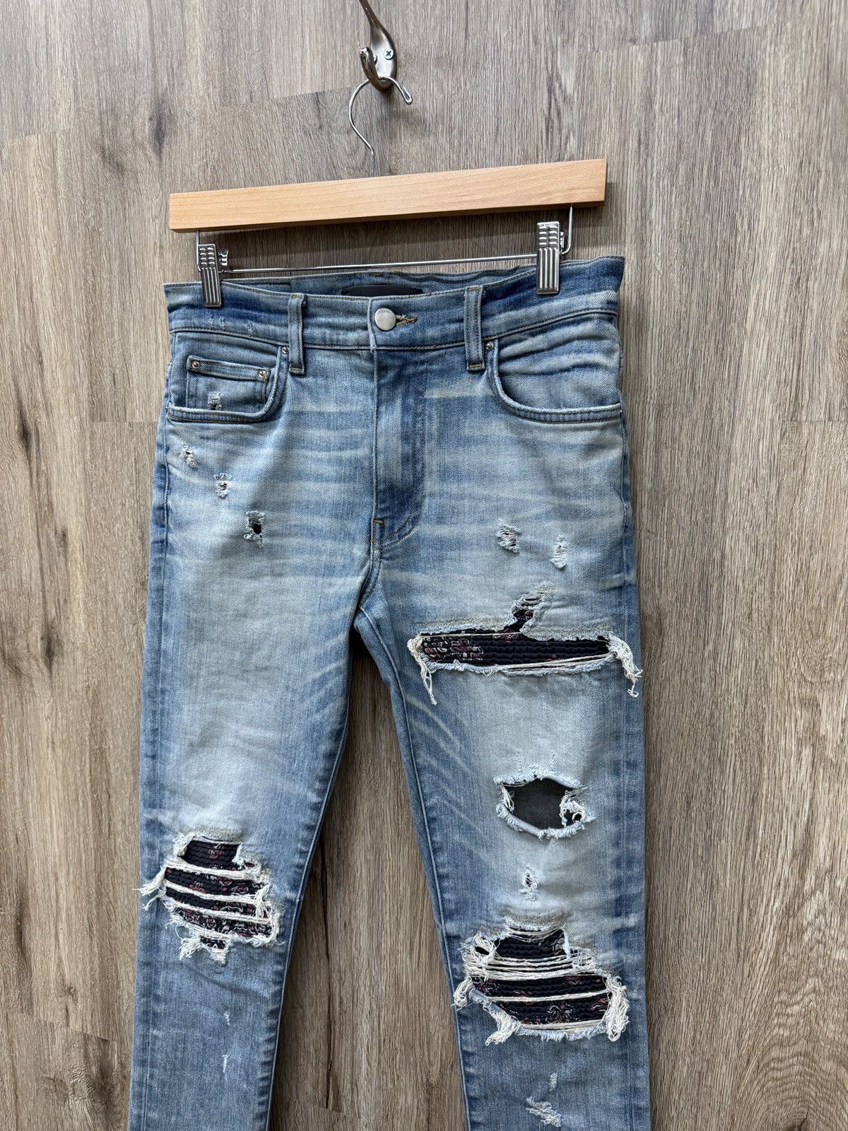 Amiri Mike Amiri Red Paisley Bandana Jeans Size US 30 / EU 46 - 2 Thumbnail