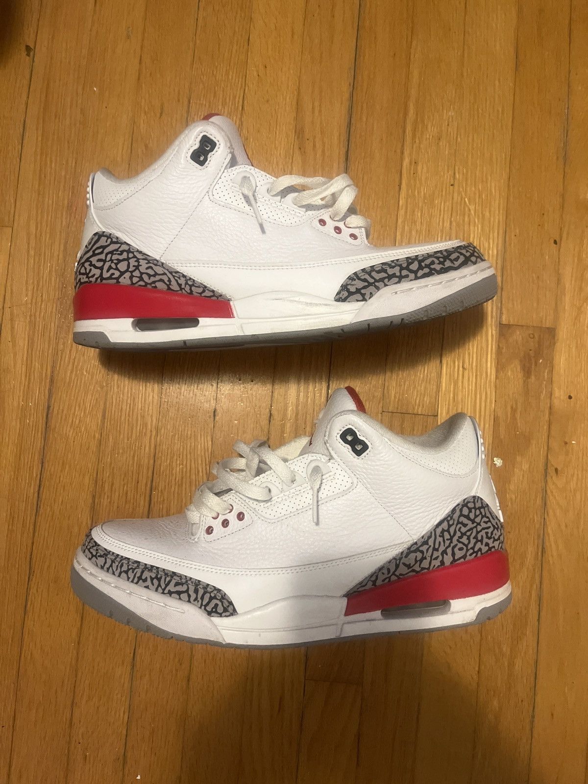 image of Jordan Nike Jordan 3 Hall Of Fame Shoes in Red, Men's (Size 11)