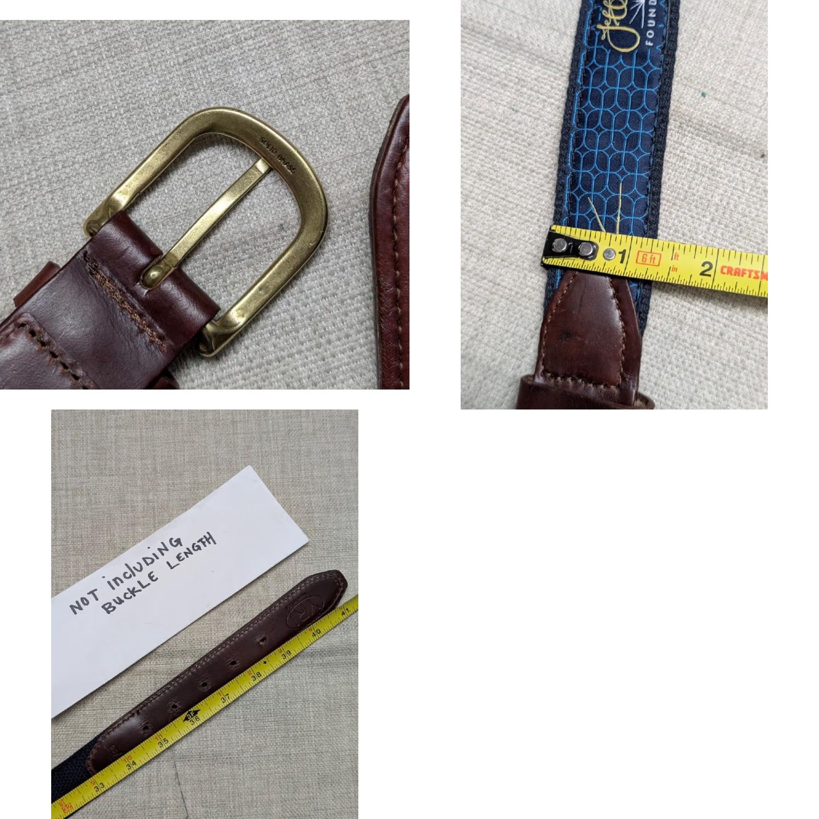 Vintage VINTAGE USA made YRI JEFF RUBY golf belt webbed canvas 36 leather blue belt Mens Size 36 - 8 Thumbnail