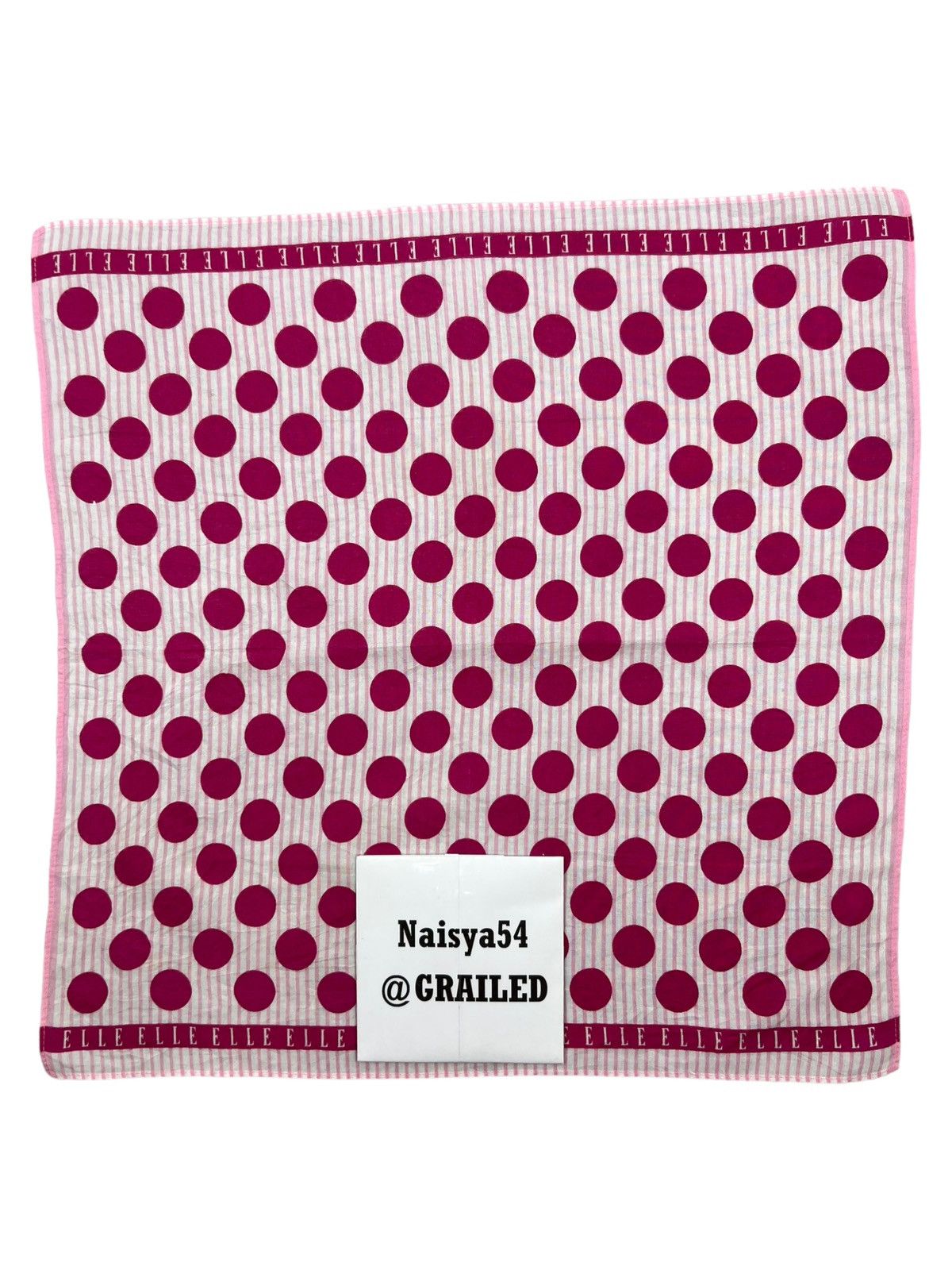 Japanese Brand Elle Handkerchief Neckerchief Bandana Pocketsquare Size ONE SIZE - 5 Thumbnail