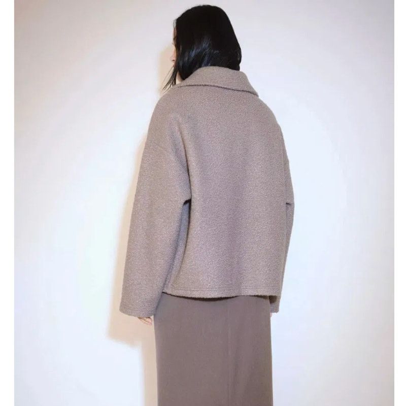 Mango Mango Boucle Faux Shearling Collar Jacket Womens Small Size S / US 4 / IT 40 - 3 Thumbnail