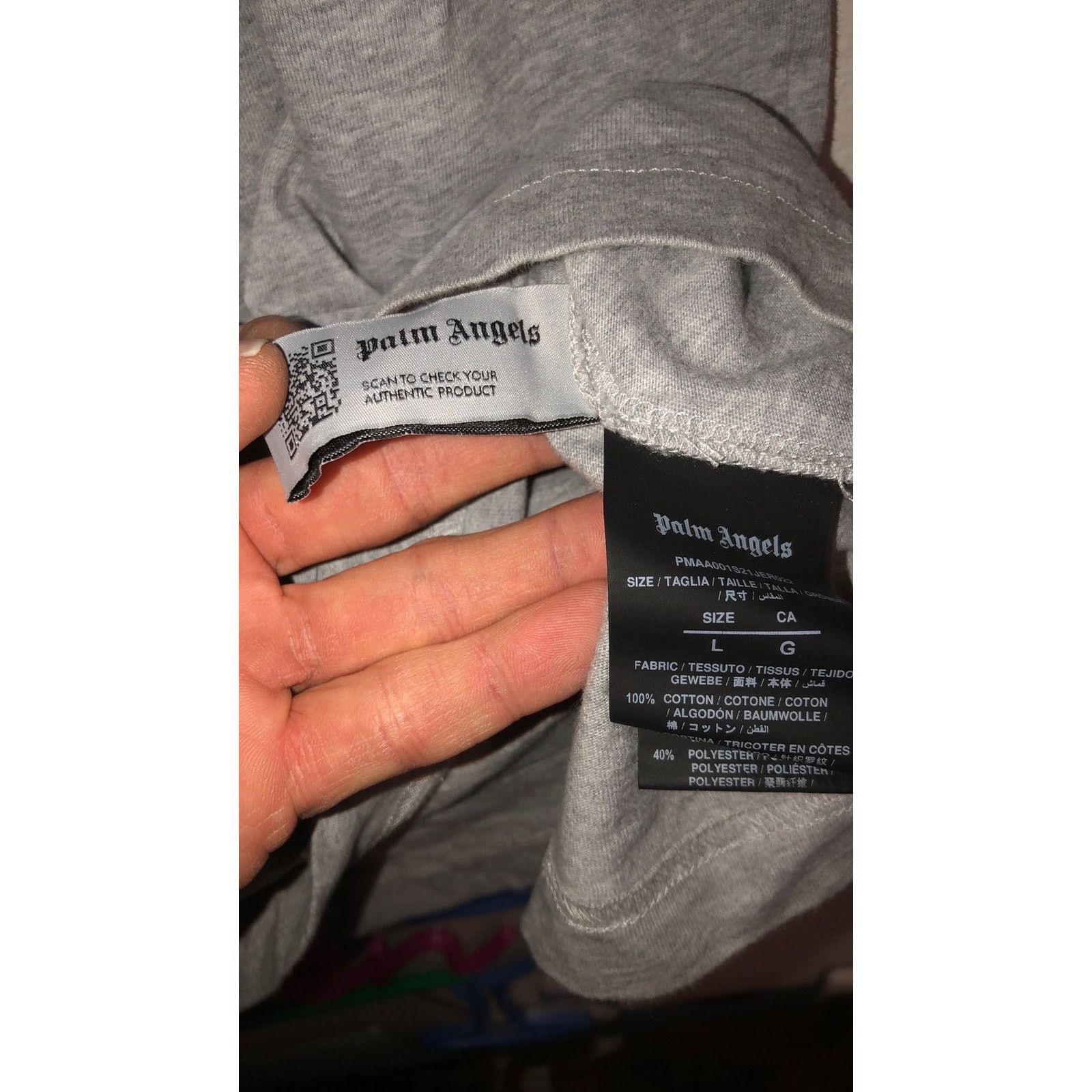 Palm Angels Palm Angels Pirate Bear grey tee Large Size US L / EU 52-54 / 3 - 5 Thumbnail