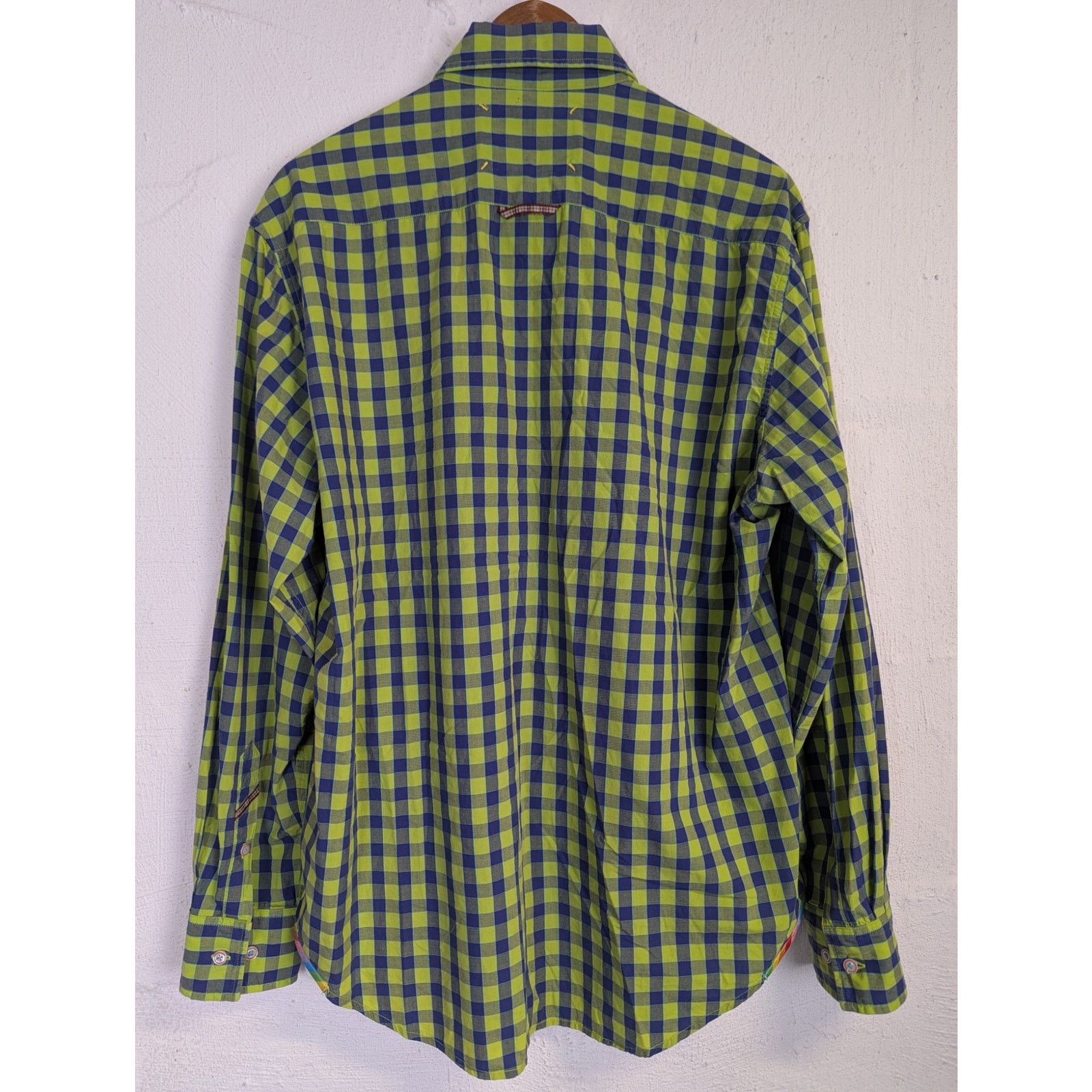Robert Graham Robert Graham Shirt Green Blue Plaid Gingham Bright Bold Size US L / EU 52-54 / 3 - 8 Thumbnail