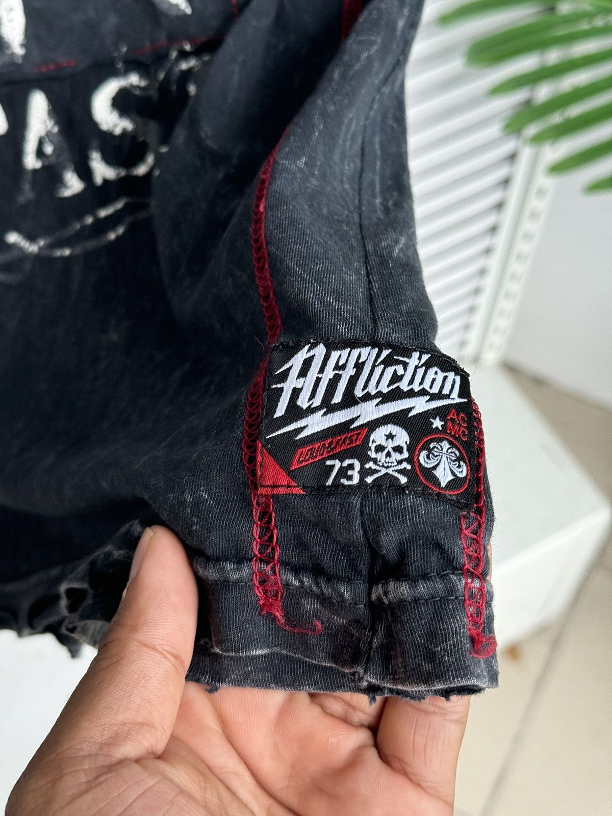 Affliction × Japanese Brand × Vintage Punk Affliction Skulls Riot Tees / Bjork Greenday Size US S / EU 44-46 / 1 - 7 Thumbnail