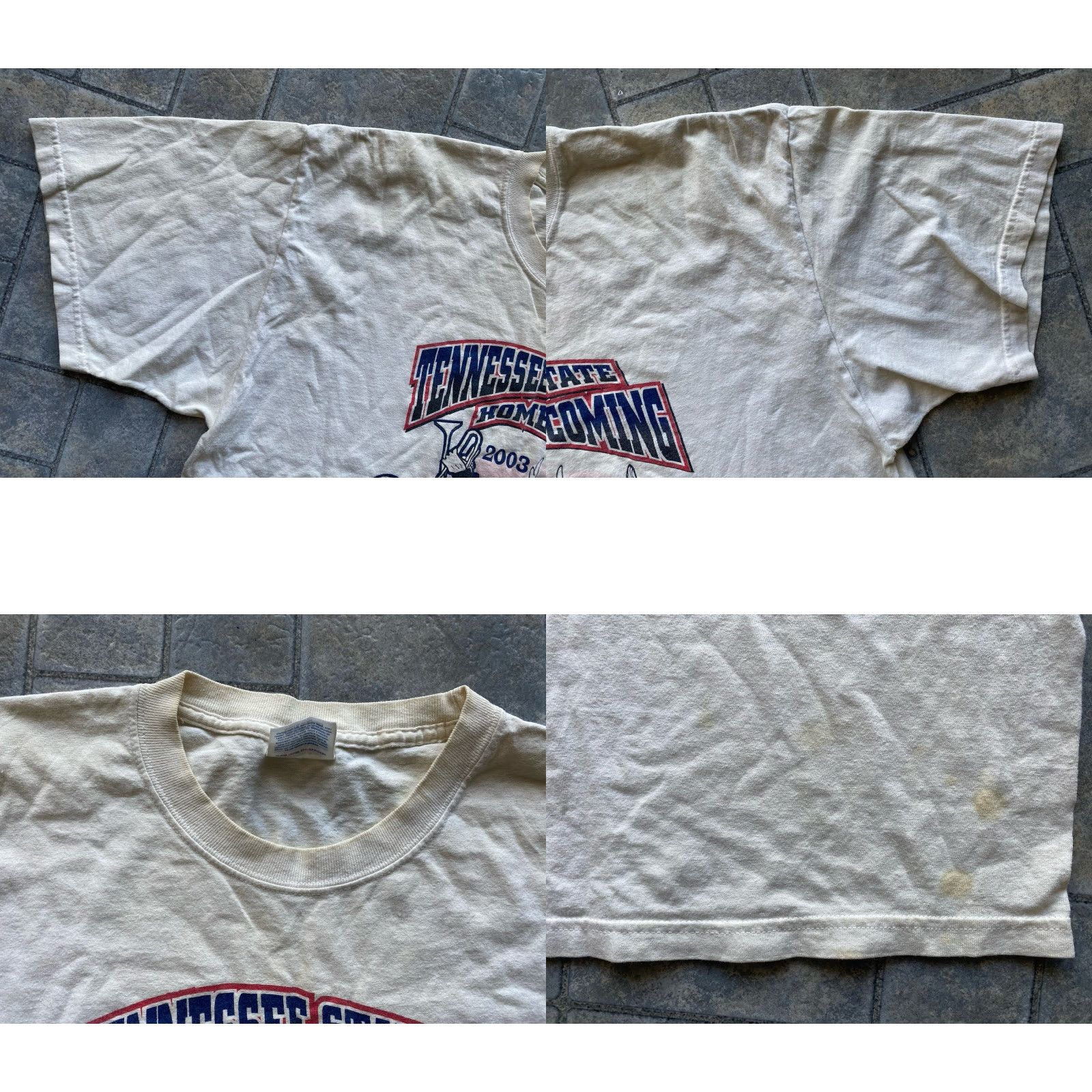 Hanes VINTAGE Hanes Shirt XL White University College Tennessee State University HBCU 2003 Mens Size US XL / EU 56 / 4 - 8 Thumbnail