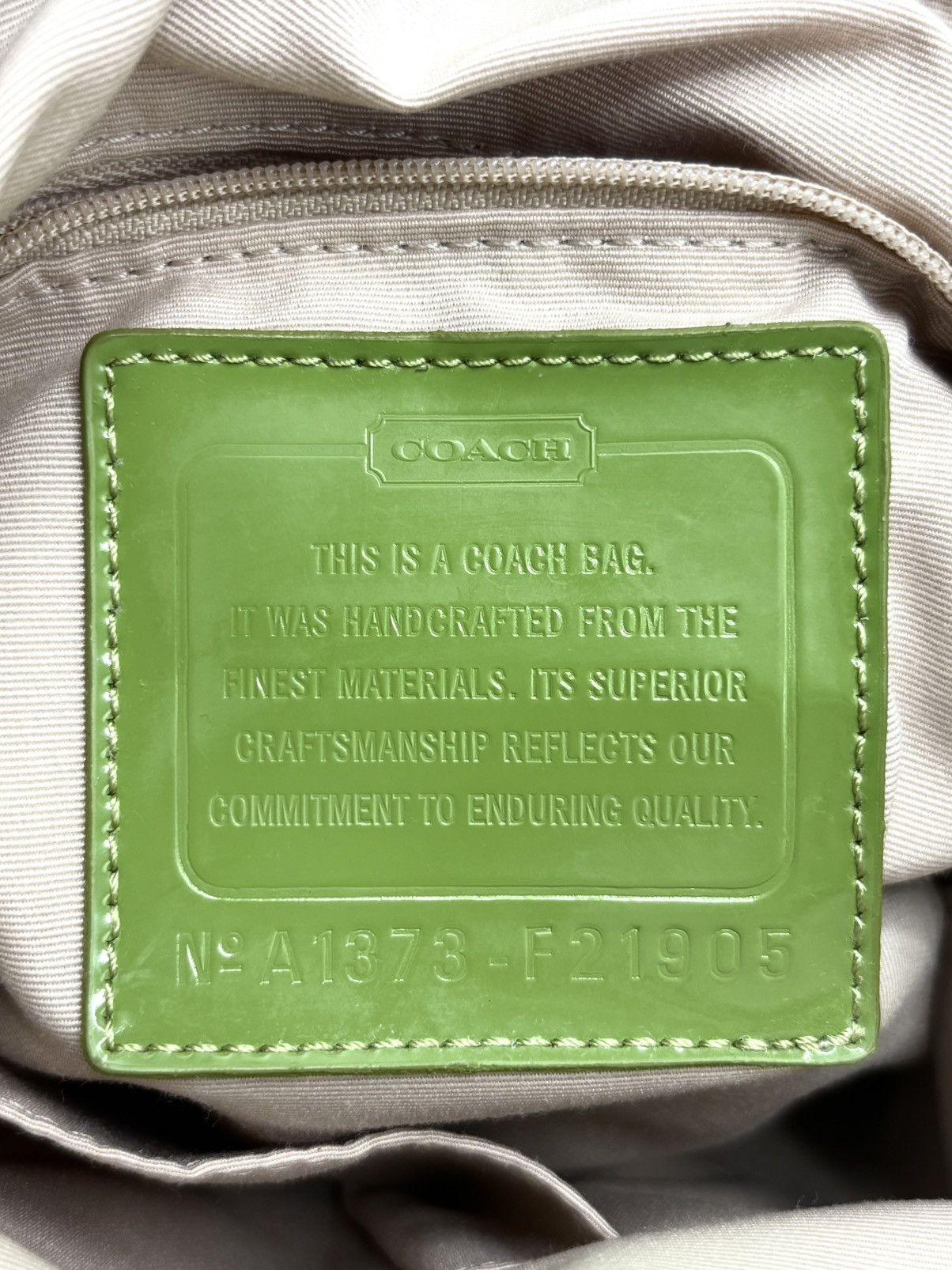 Coach Coach 2013 Lime Green Canvas Crossbody Bag Size ONE SIZE - 14 Thumbnail