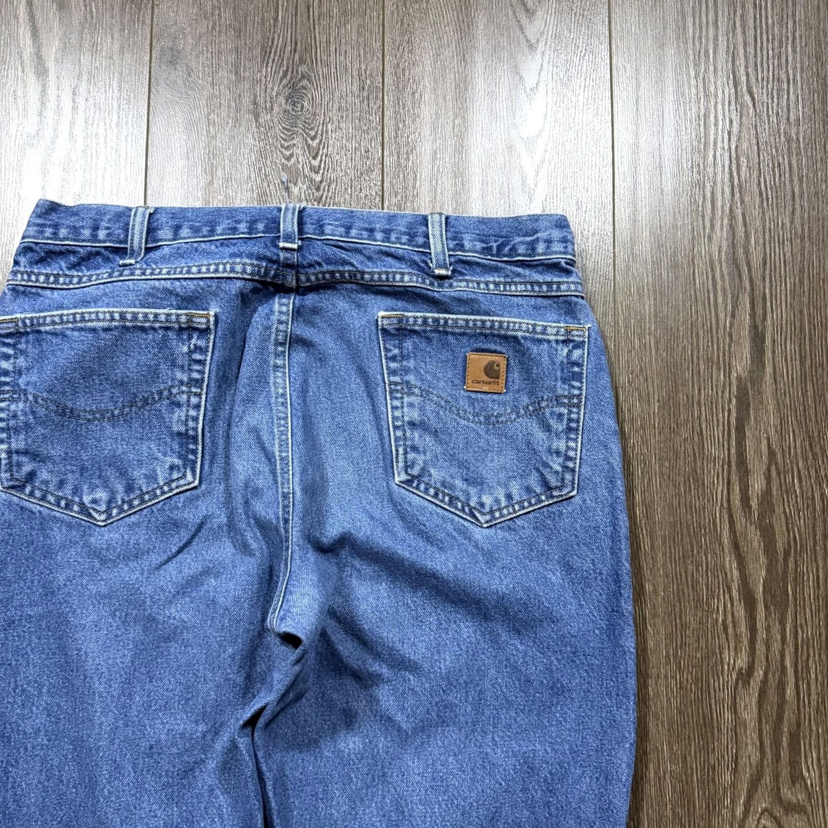 Carhartt Carhartt Jeans Relaxed Straight Blue Medium Wash Y2K Baggy Denim Workwear 36x30 Size US 36 / EU 52 - 3 Thumbnail