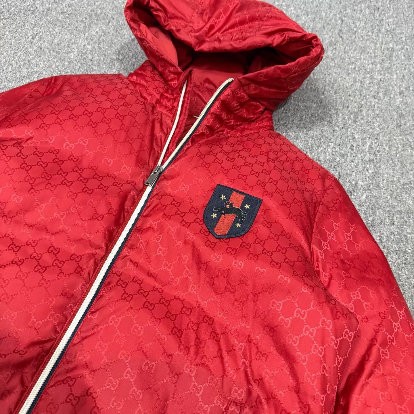 Gucci Gucci Red All-Over Print Puffer Jacket 50 99 New Size US M / EU 48-50 / 2 - 3 Thumbnail
