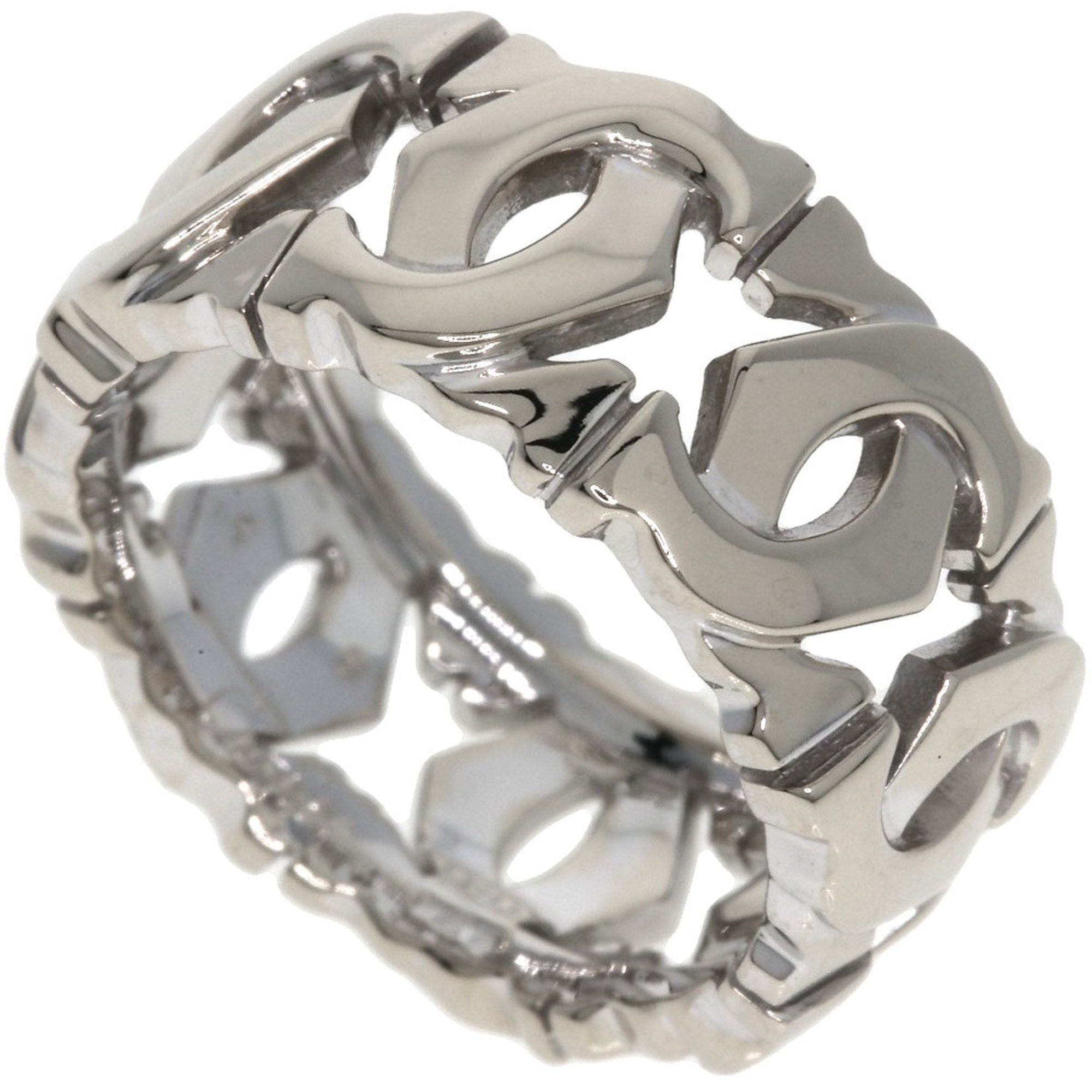image of Cartier Entrelace Ring 48, 18K White Gold, Women's