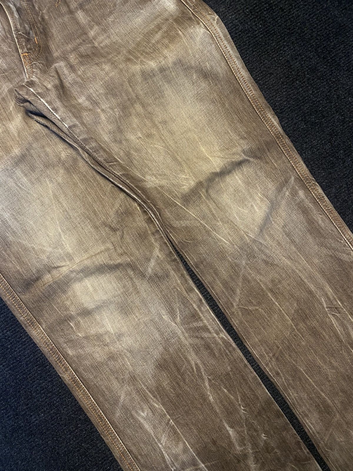 Edwin ‼️Insane Distressed EDWIN 503 Jeans Back pocket Zipper ‼️ Size US 34 / EU 50 - 5 Thumbnail