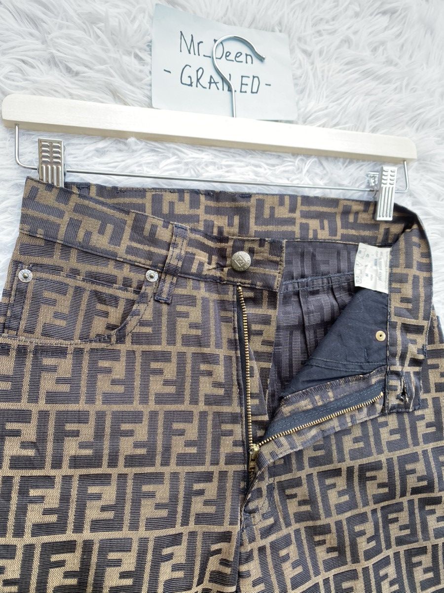 Fendi Vintage Fendi Zucca Monogram Pants FF Logo Size US 26 / EU 42 - 10 Thumbnail
