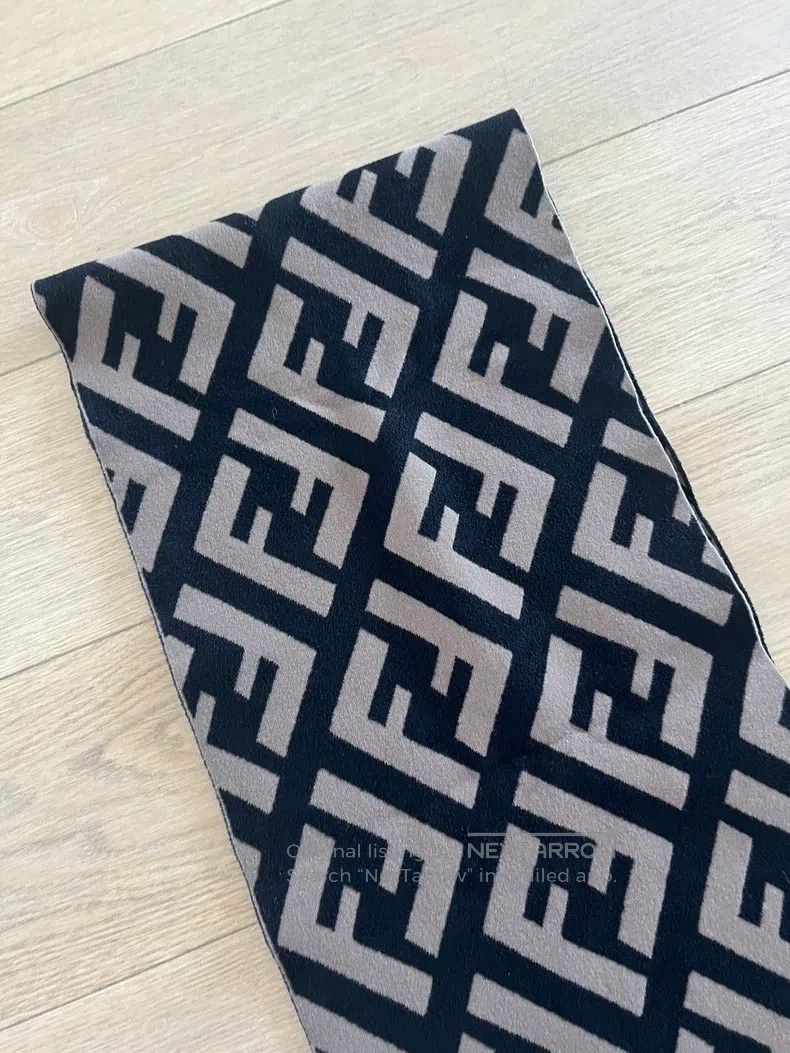 Fendi Fendi size 190*35cm Classic dark brown wool scarf Size ONE SIZE - 3 Thumbnail