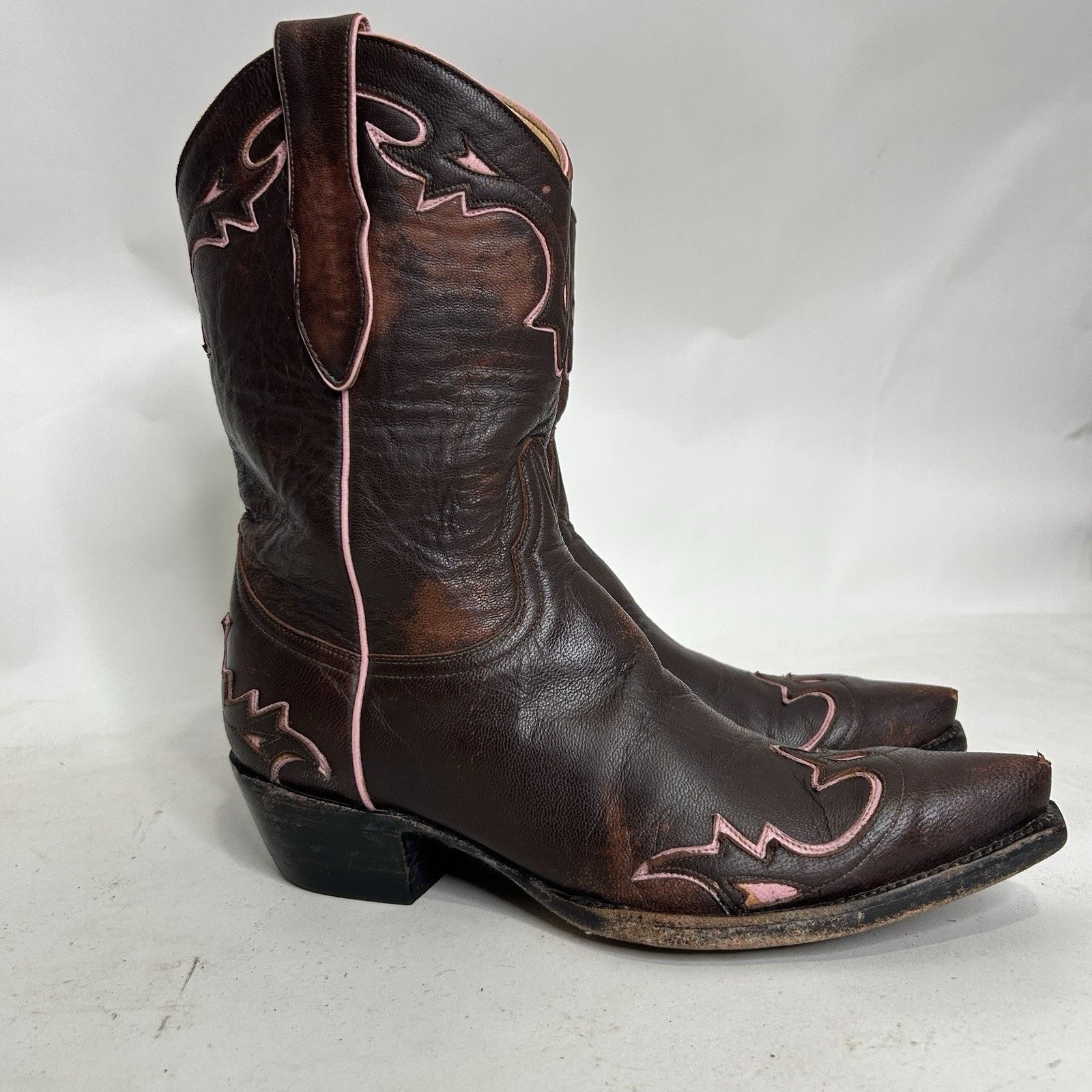 Old Gringo Vintage Old Gringo Villa Cowboy Boots “Brown Pink" Size US 8 / IT 38 - 4 Thumbnail