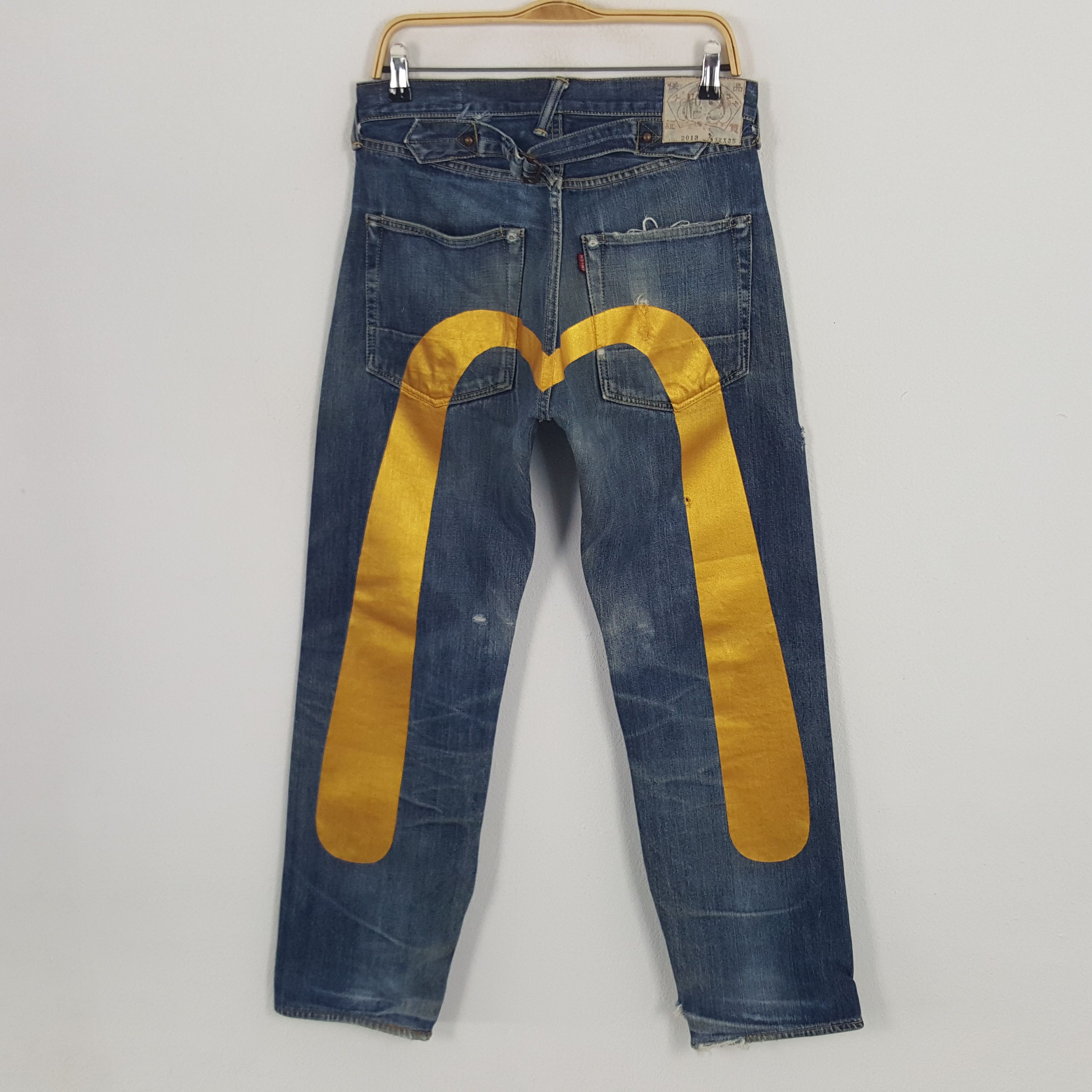 Evisu × Japanese Brand Evisu Yamane Selvedge Custom Daicock Art Double Knee Jeans Size US 30 / EU 46 - 1 Thumbnail