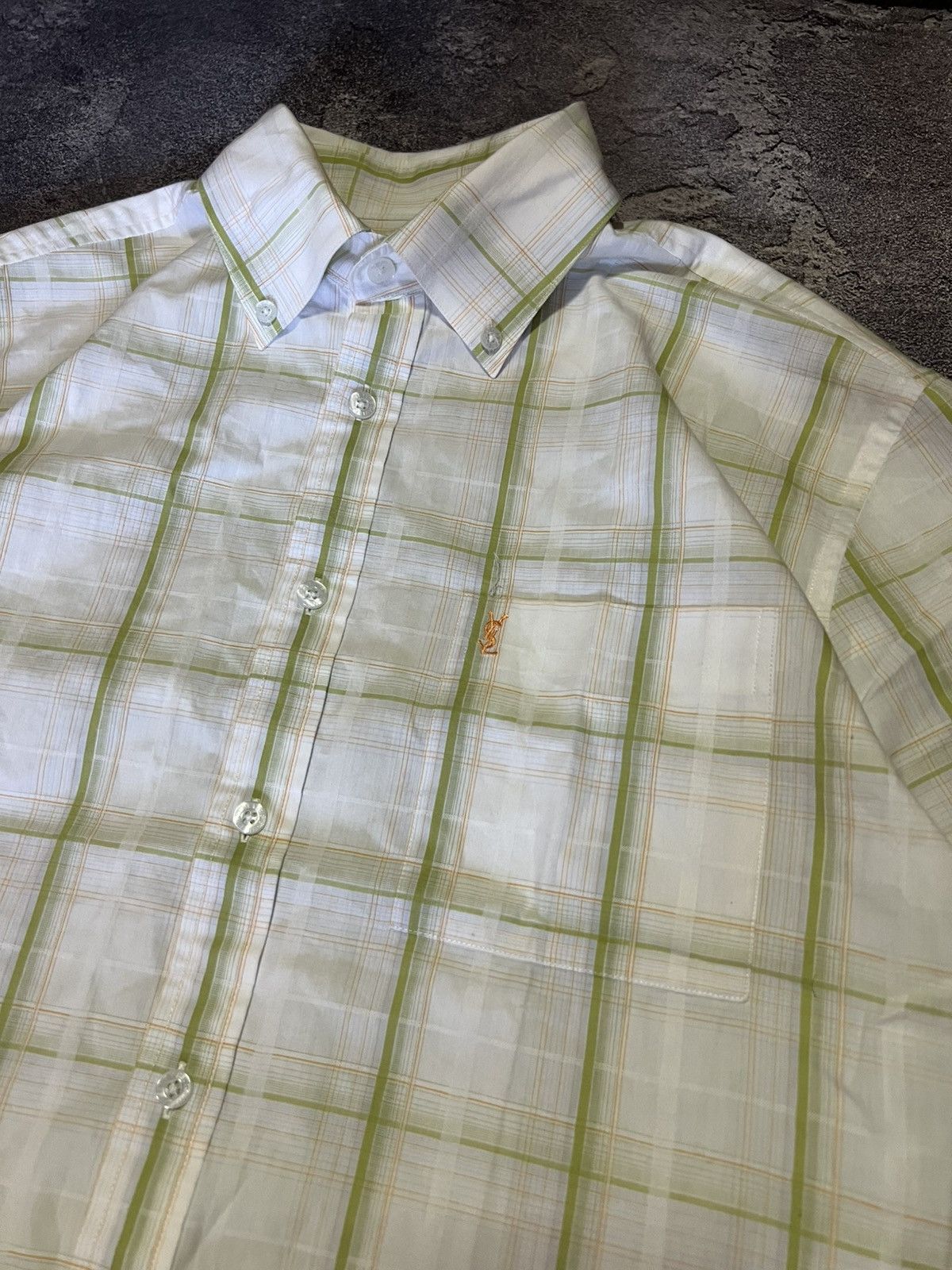 Yves Saint Laurent Vintage Yves Saint Laurent YSL Buttom Up Shirt Streetwear Size US M / EU 48-50 / 2 - 2 Thumbnail