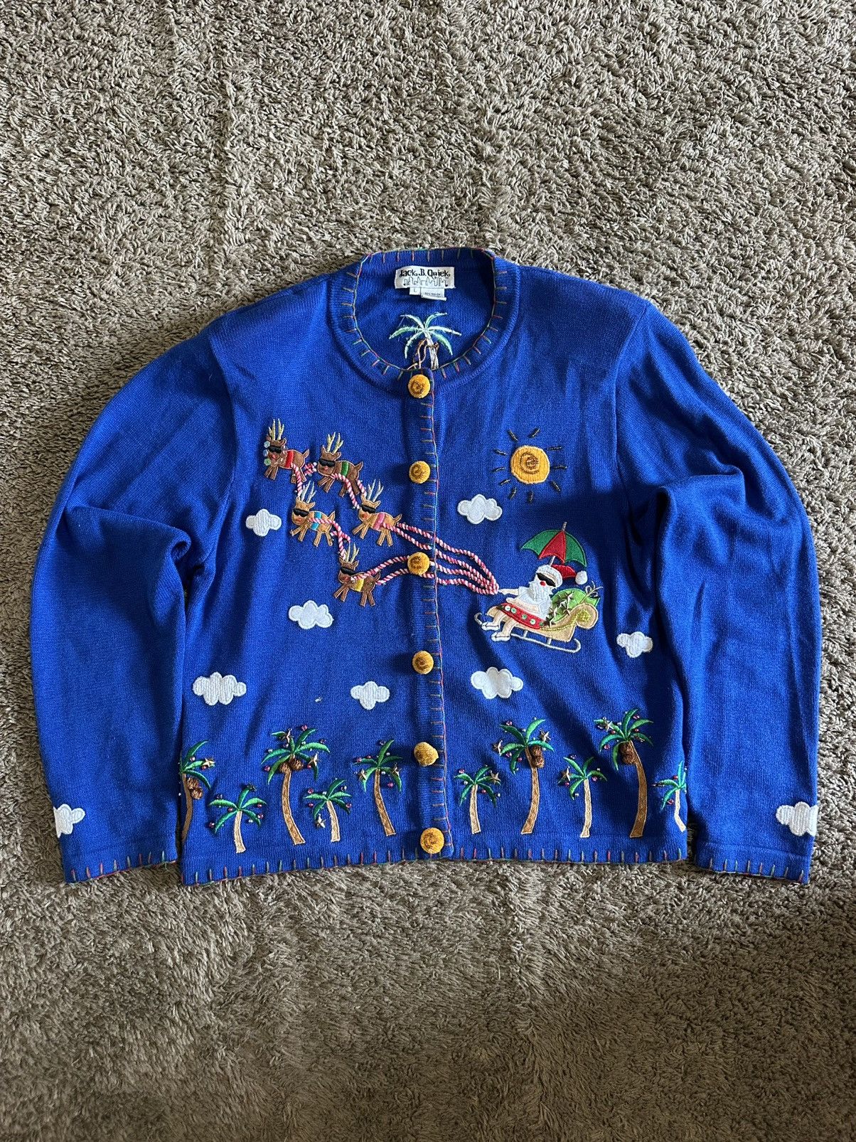 Nike Vintage J.B. Quick Embroidered sweater 90s size large Size L / US 10 / IT 46 - 1 Thumbnail