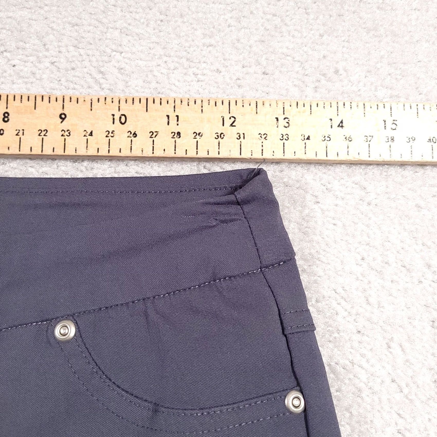 Vintage Marla Wynne Pants Womens 2 Gray Pull On Mid-Rise Skinny Pockets Legging USA Size 42" / US 20 - 5 Thumbnail