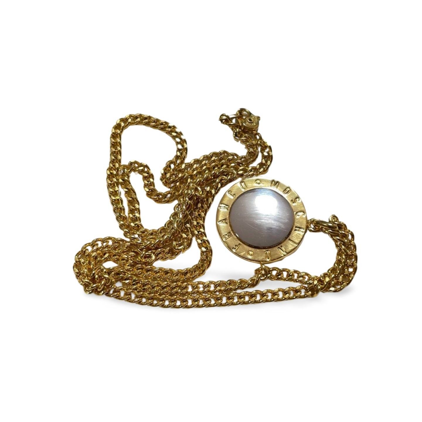 Moschino Vintage Moschino chain necklace with round logo top Size ONE SIZE - 6 Thumbnail
