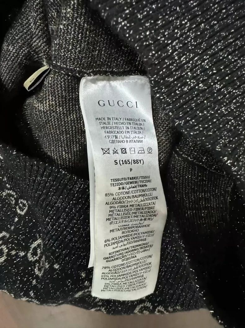 Gucci Gucci Black and silver GG full-printed logo cardigan jacket Size US S / EU 44-46 / 1 - 4 Thumbnail