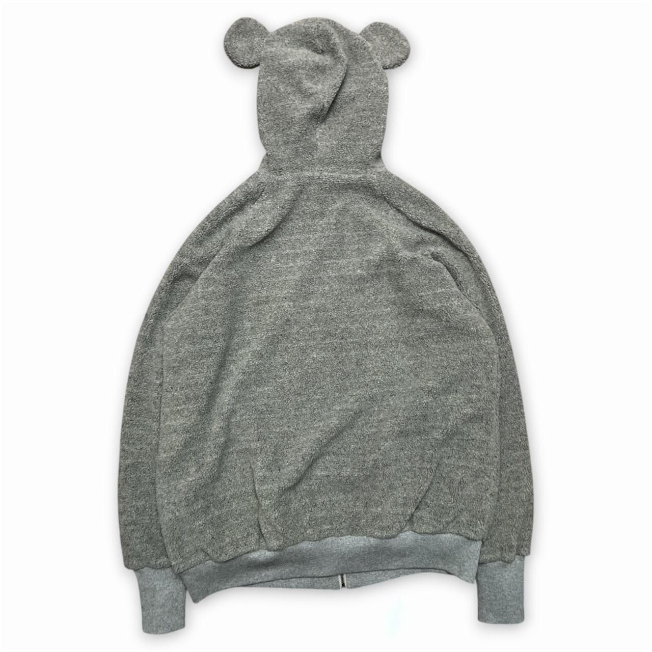 Ne-Net Ne-net Grey Fleece Bear Ear Fur Hoodie Size US L / EU 52-54 / 3 - 4 Thumbnail