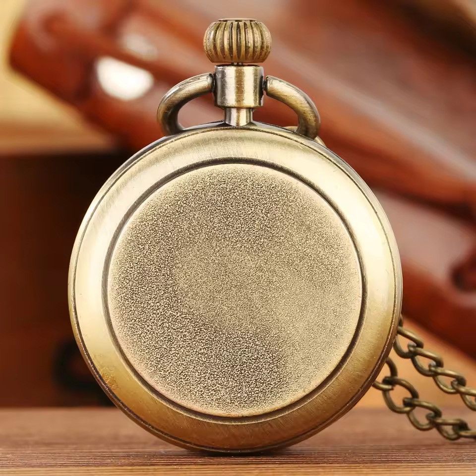 Jewelry BRONZE QUARTZ POCKET WATCH - ROMAN NUMERAL DIAL Size ONE SIZE - 6 Thumbnail
