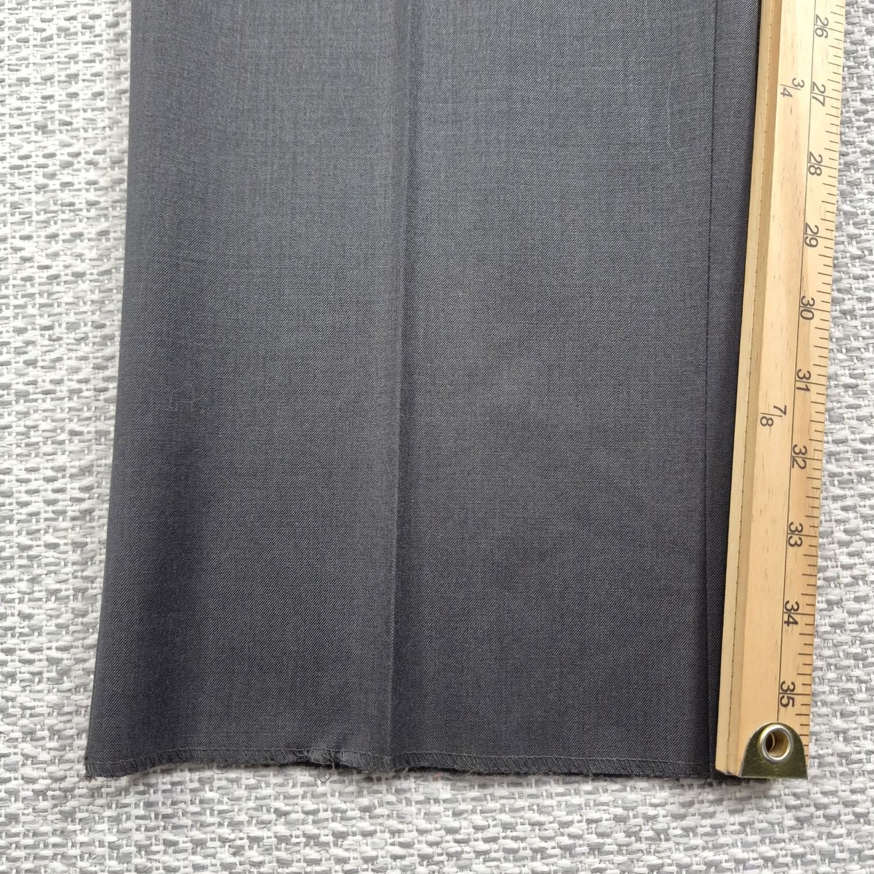 Austin Reed Austin Reed Signature Dress Pants Mens 38 Gray Wool Pleated Classic Unfinished Inseam Hem Zip Front Pockets Straight Leg Slim Fit Men Dress Pants Size US 38 / EU 54 - 5 Thumbnail