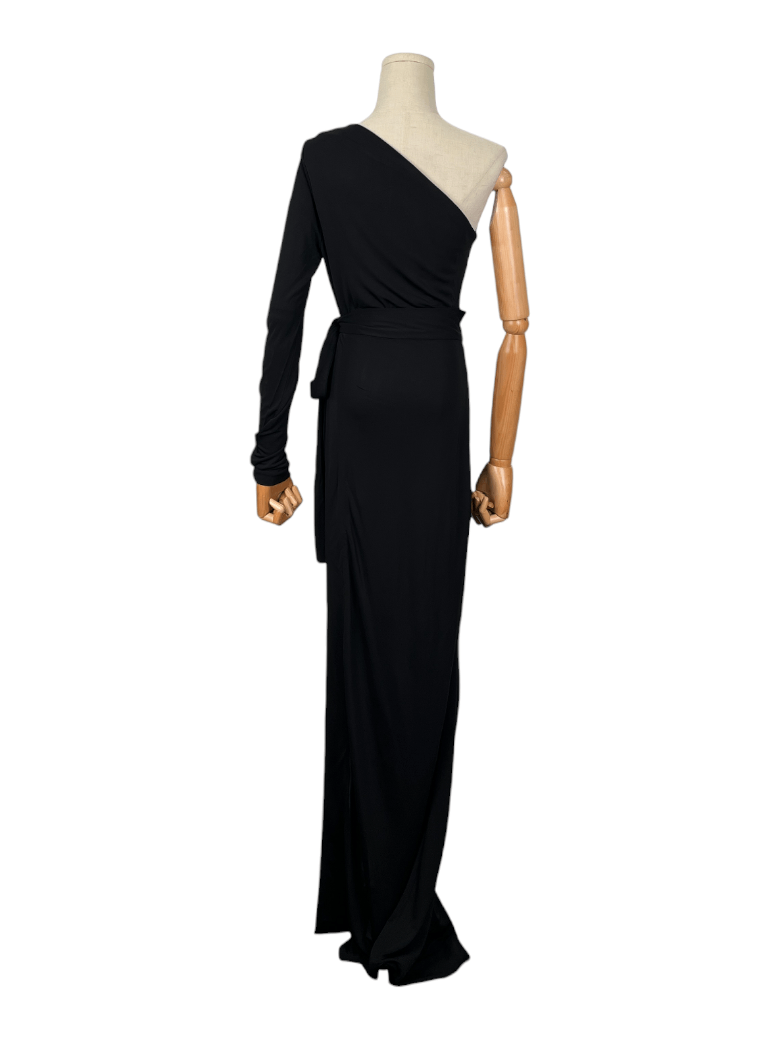 Diane von Furstenberg Diane Von Furstenberg Black One-Shoulder Maxi Dress Size M / US 6-8 / IT 42-44 - 2 Thumbnail