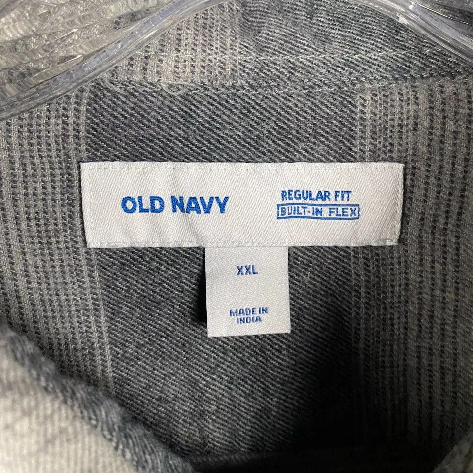 Old Navy Old Navy Flannel Shirt Men's XXL Regular Fit 2XL Gray Size US XXL / EU 58 / 5 - 2 Thumbnail
