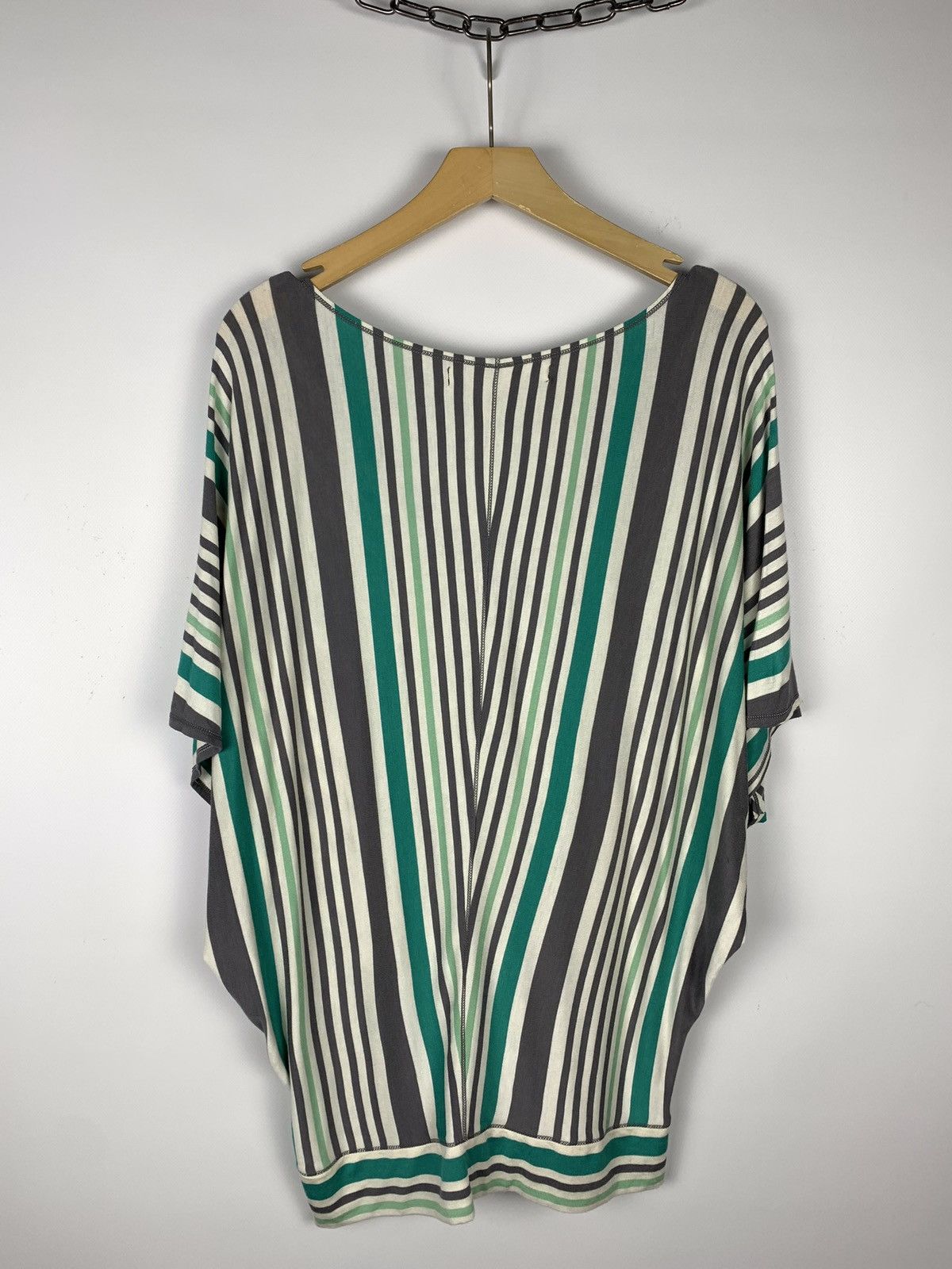 Max Mara Max Studio Striped Top T-Shirt Tunica Women's Size XL V-Neck Size XL / US 12-14 / IT 48-50 - 9 Thumbnail