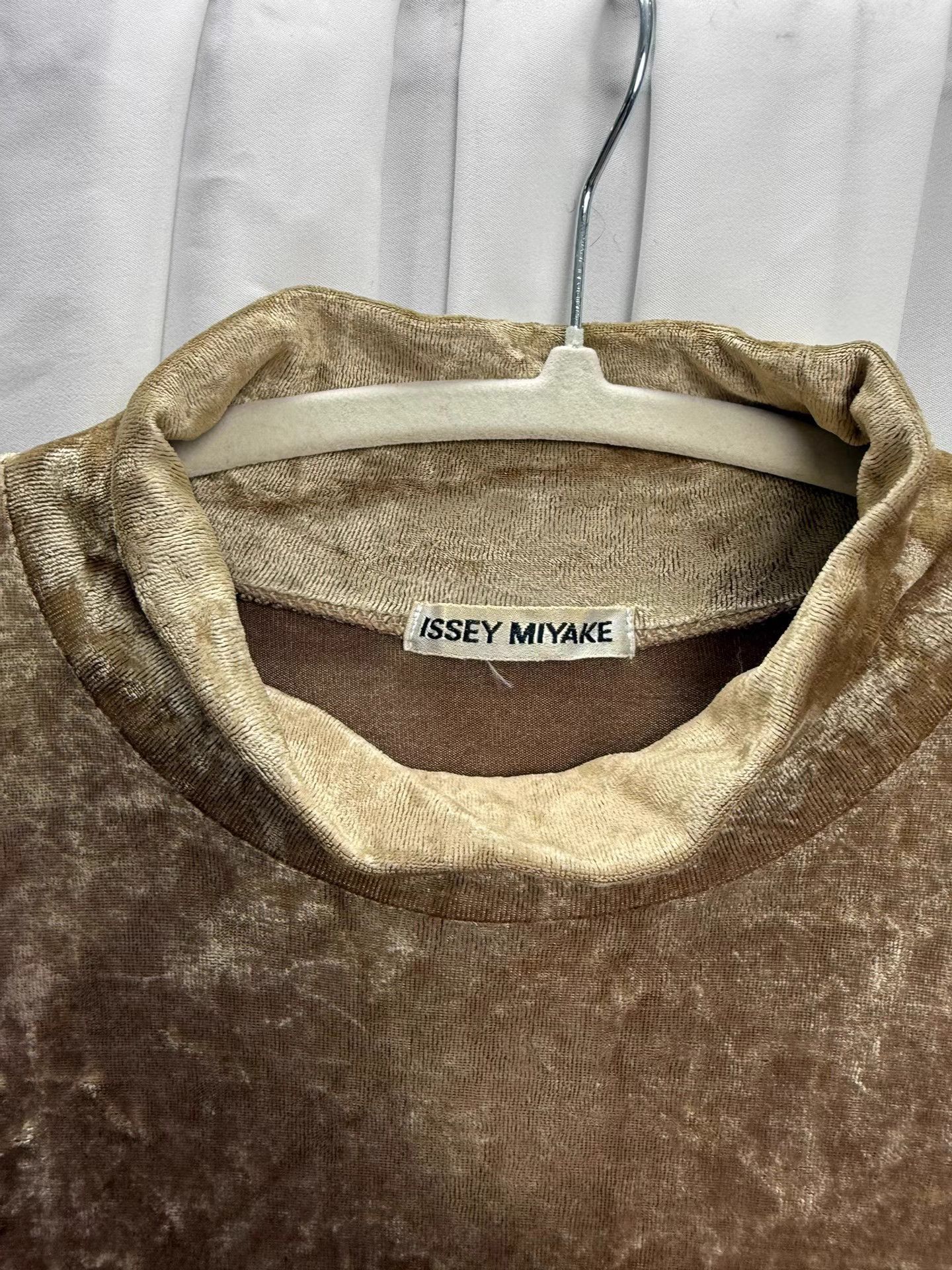 Issey Miyake ISSEY MIYAKE Champagne Velvet Burnout Base Top K20 Size M / US 6-8 / IT 42-44 - 4 Thumbnail