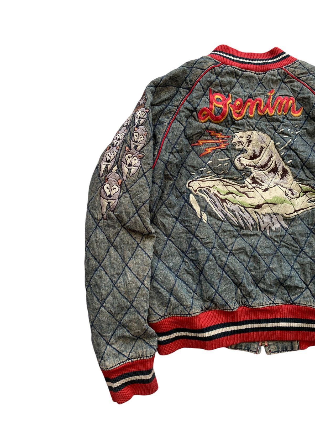 Other 🔥WASK DENIM LONE WOLF SUKAJAN JACKETS Size US S / EU 44-46 / 1 - 6 Thumbnail
