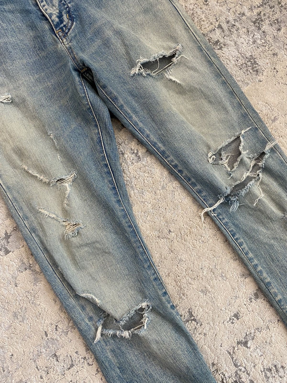 Saint Laurent Paris Saint Laurent - 2016 Crash Denim Size US 27 - 3 Thumbnail