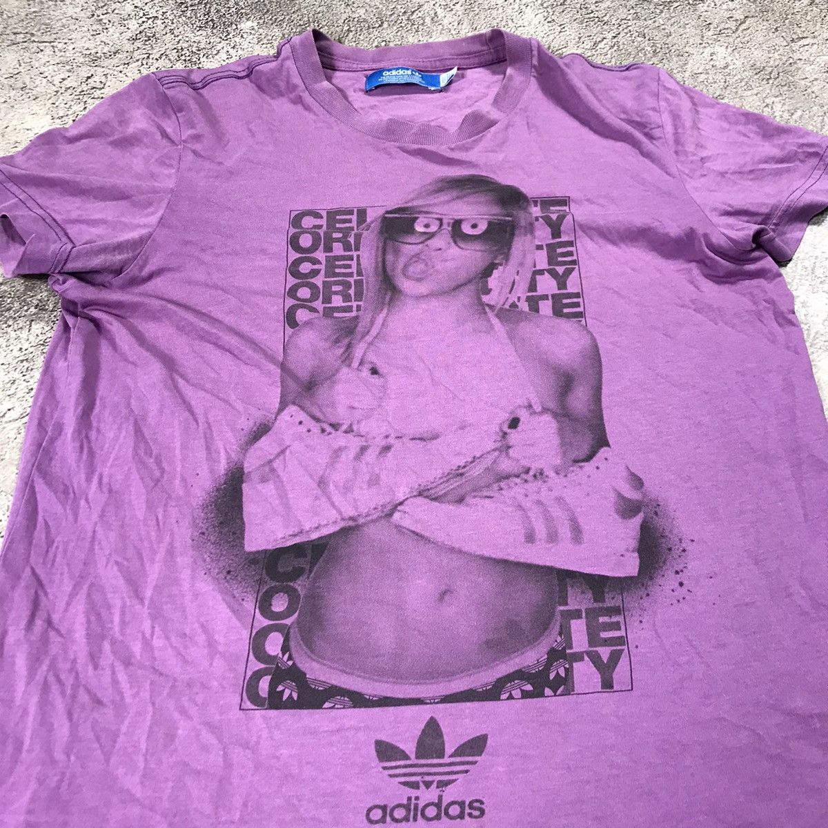 Vintage Vintage Y2K Graphic Tee Sun Faded Streetwear Purple Baggy S Size US S / EU 44-46 / 1 - 2 Thumbnail