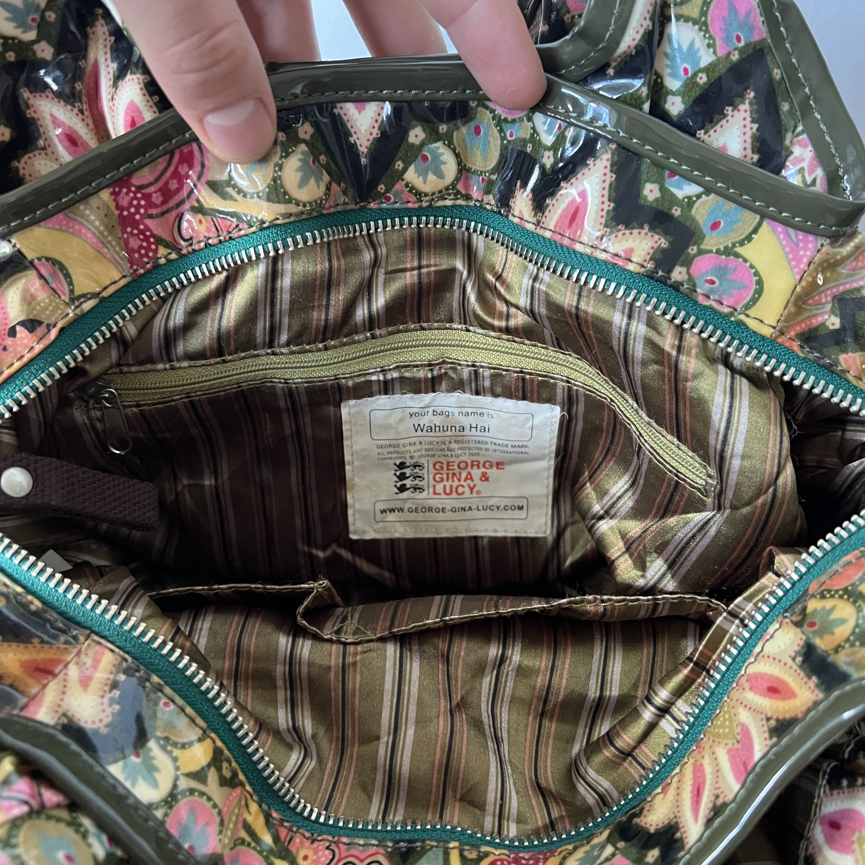 George Gina & Lucy Vintage GEORGE GINA & LUCY WAHUNA HAI Vinyl 2005 Floral Bag Size ONE SIZE - 15 Thumbnail