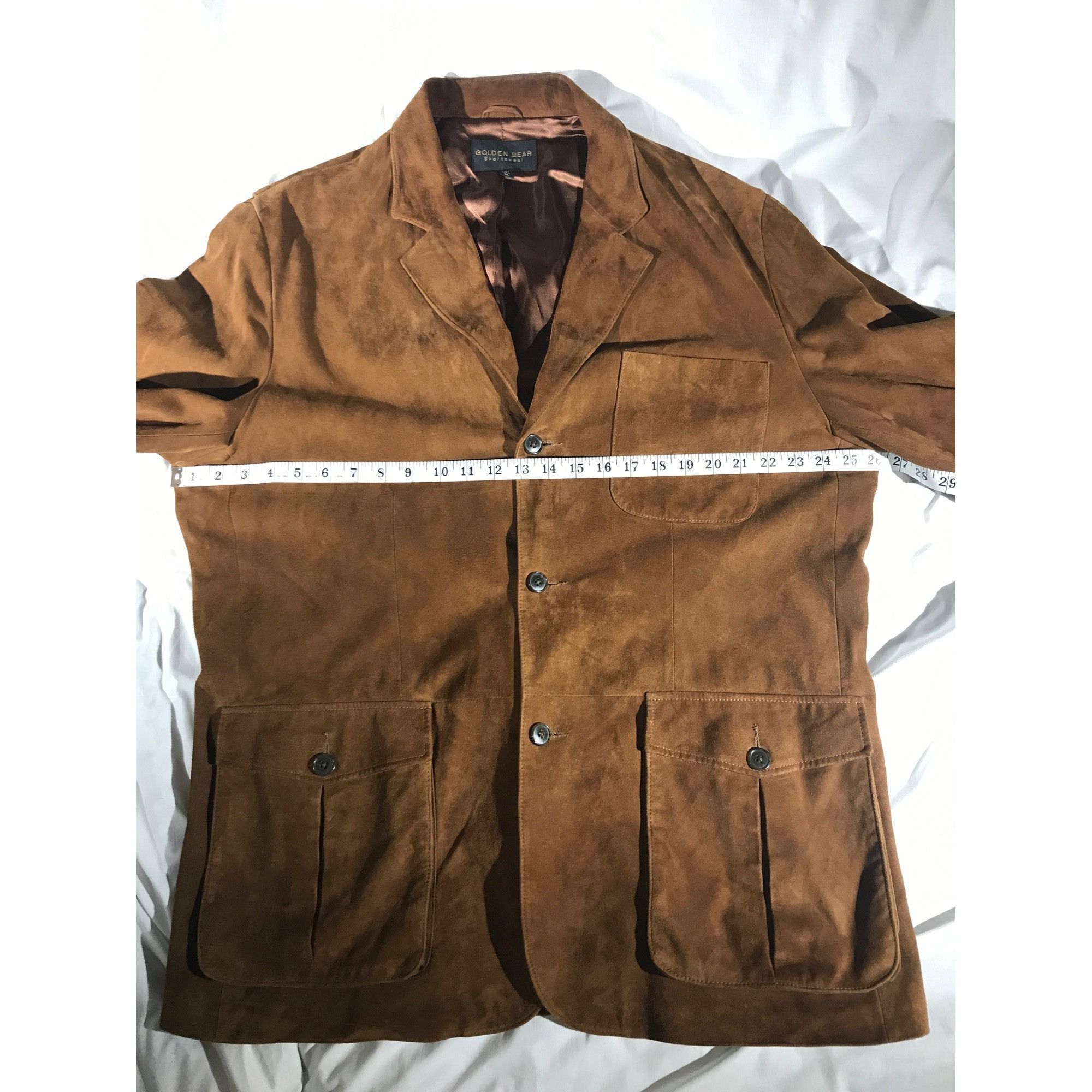 Golden Bear Golden Bear Men's Eddy Pleated Pocket Suede Blazer Size US XL / EU 56 / 4 - 8 Thumbnail