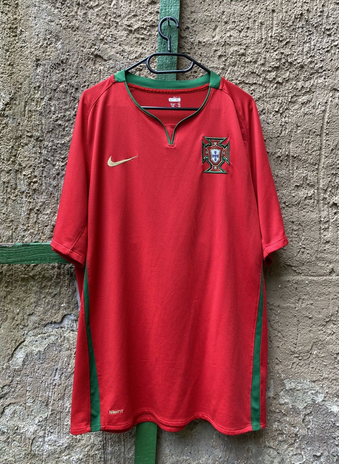 Nike Portugal 2008 2009 Home Football Soccer Jersey Italy France Size US XL / EU 56 / 4 - 1 Thumbnail