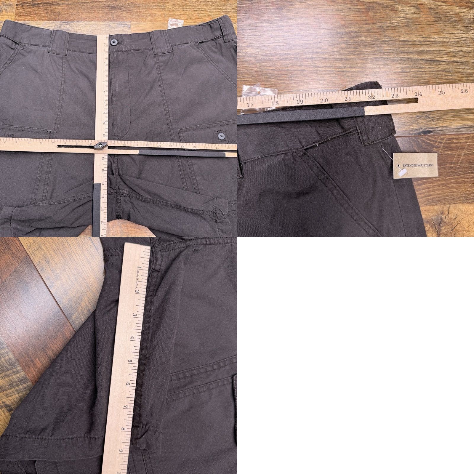 Vintage Foundry Cargo Shorts Mens 48 Gray Regular Waistband Extender New Size US 32 / EU 48 - 8 Thumbnail