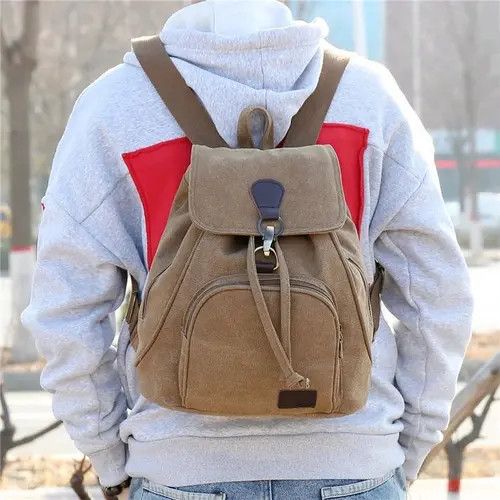 VIBE Unisex Vintage Canvas Backpack Size ONE SIZE - 1 Thumbnail