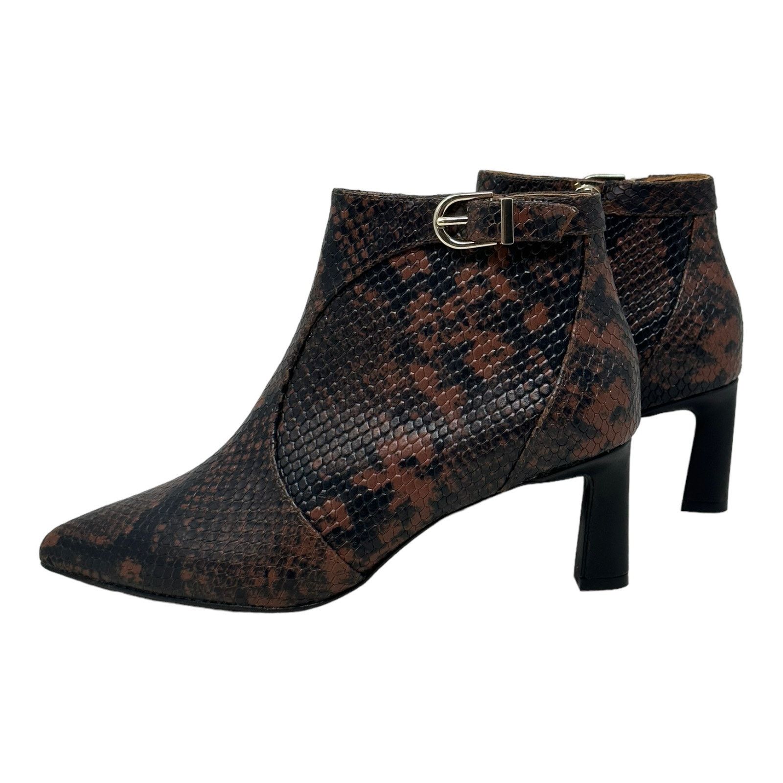 Joie Joie Rawly Snakeskin Embossed Leather Ankle Boots Sz 36 Size US 6 / IT 36 - 11 Thumbnail