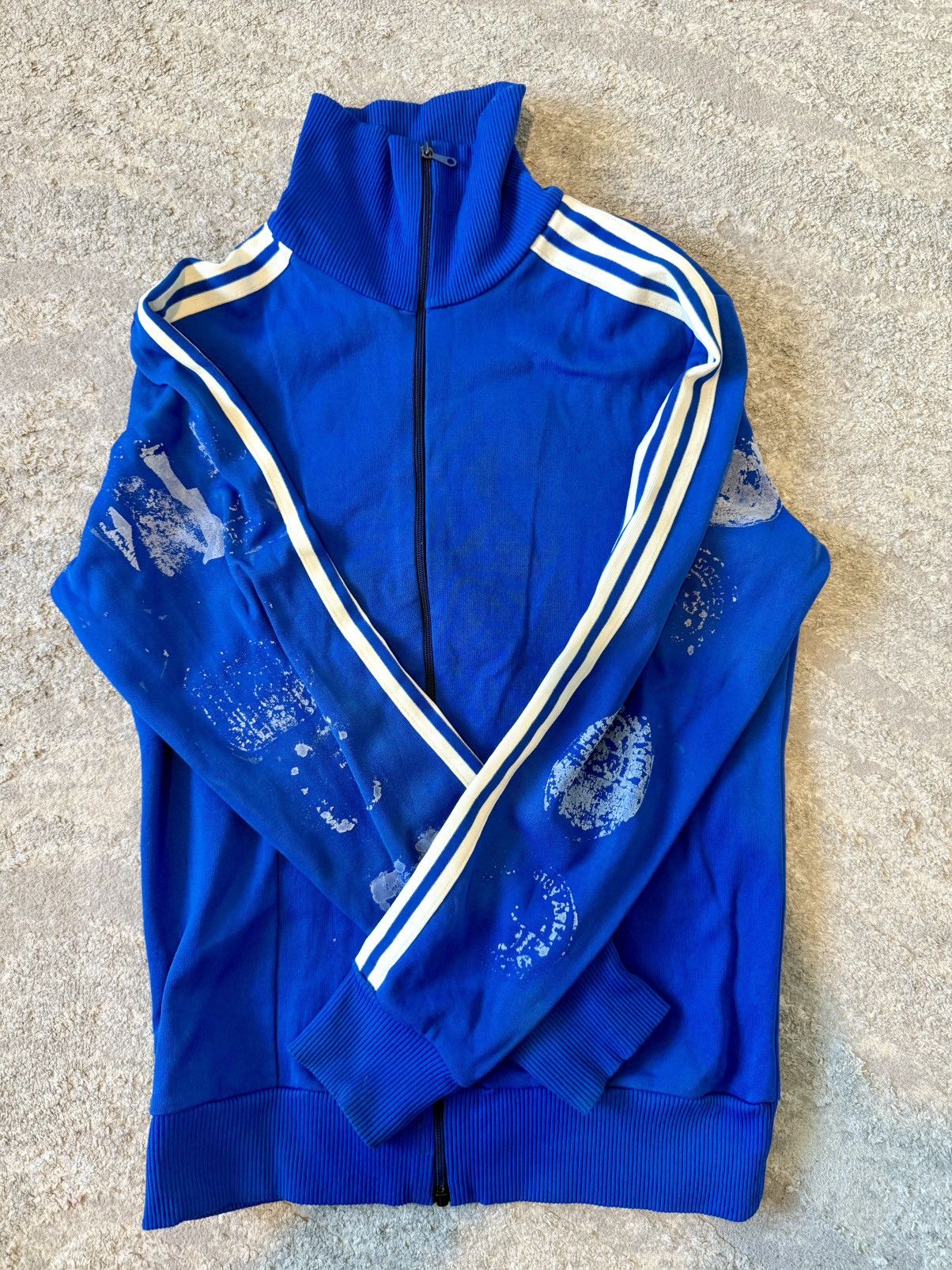 Adidas Vintage 70s Adidas Track Jacket Patchwork Rare 3-Stripes Size US XXS / EU 40 - 1 Thumbnail