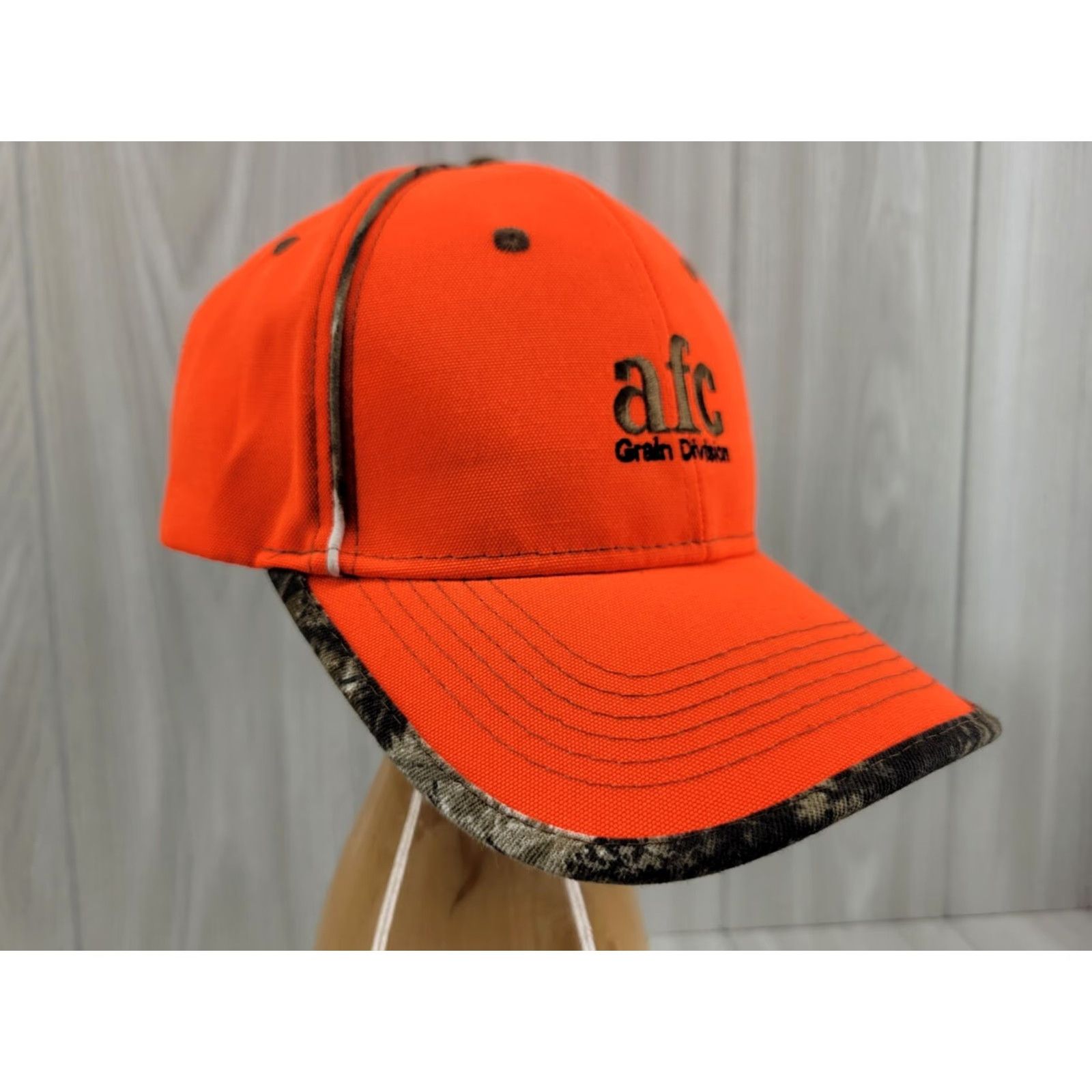 Hunter Cap America AFC Grain Division Hunters Camouflage Orange Hat Mens Adjustable Orange Camouflage Baseball Cap Mens Size ONE SIZE - 3 Thumbnail