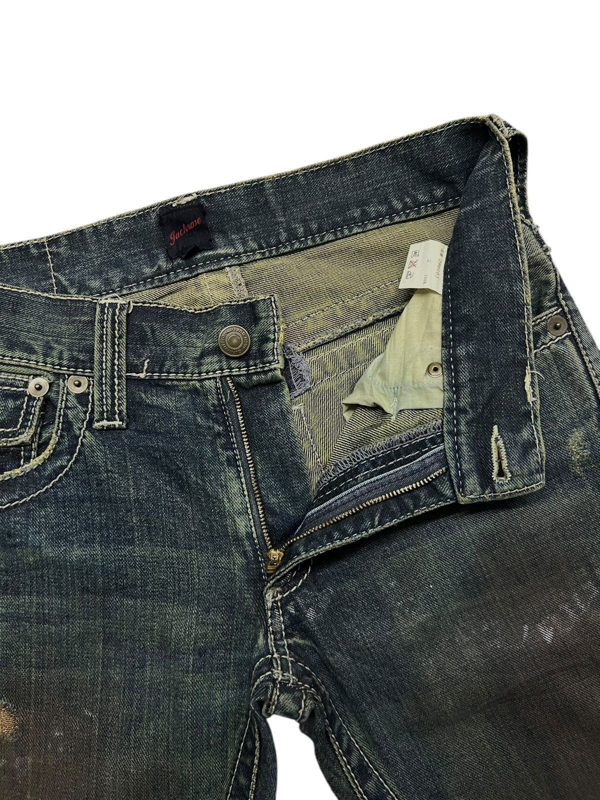 JACKROSE Flared Vintage 00s Jackrose Japan - Faded Mud Wash Jeans Size US 31 - 9 Thumbnail
