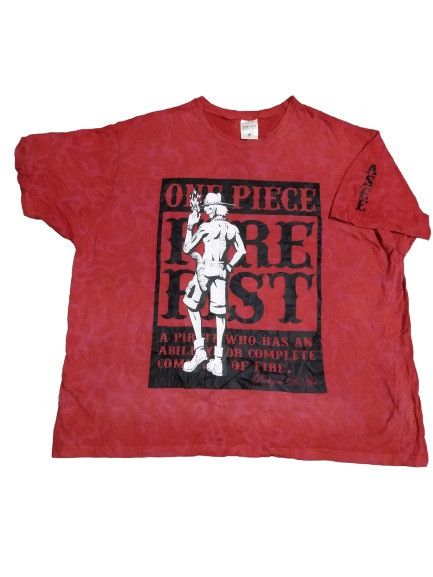 image of One Piece Ace Tee in Red, Men's (Size 2XL)