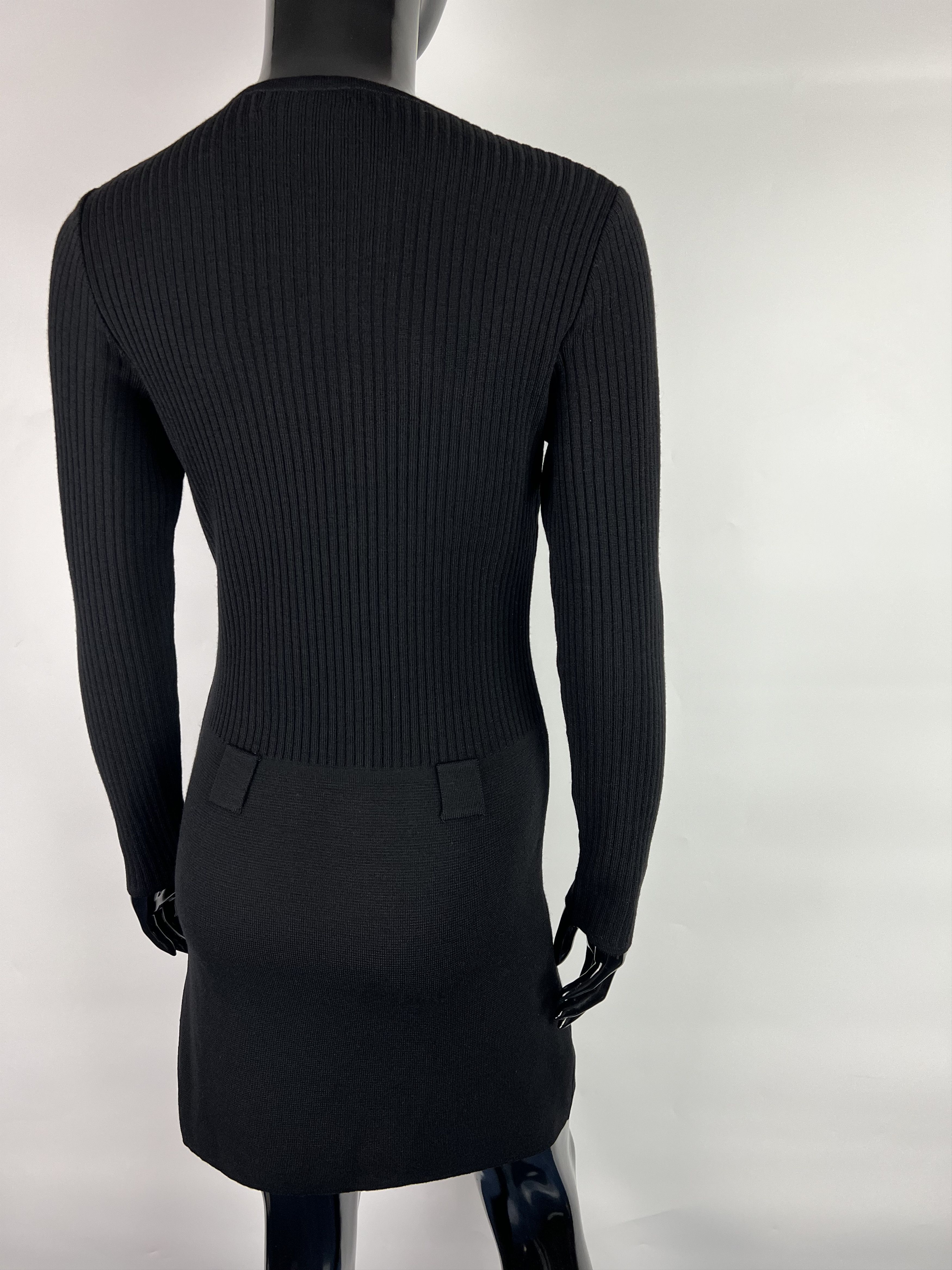 Givenchy Givenchy Boutique Rare Vintage Black Wool Dress Size S / US 4 / IT 40 - 4 Thumbnail