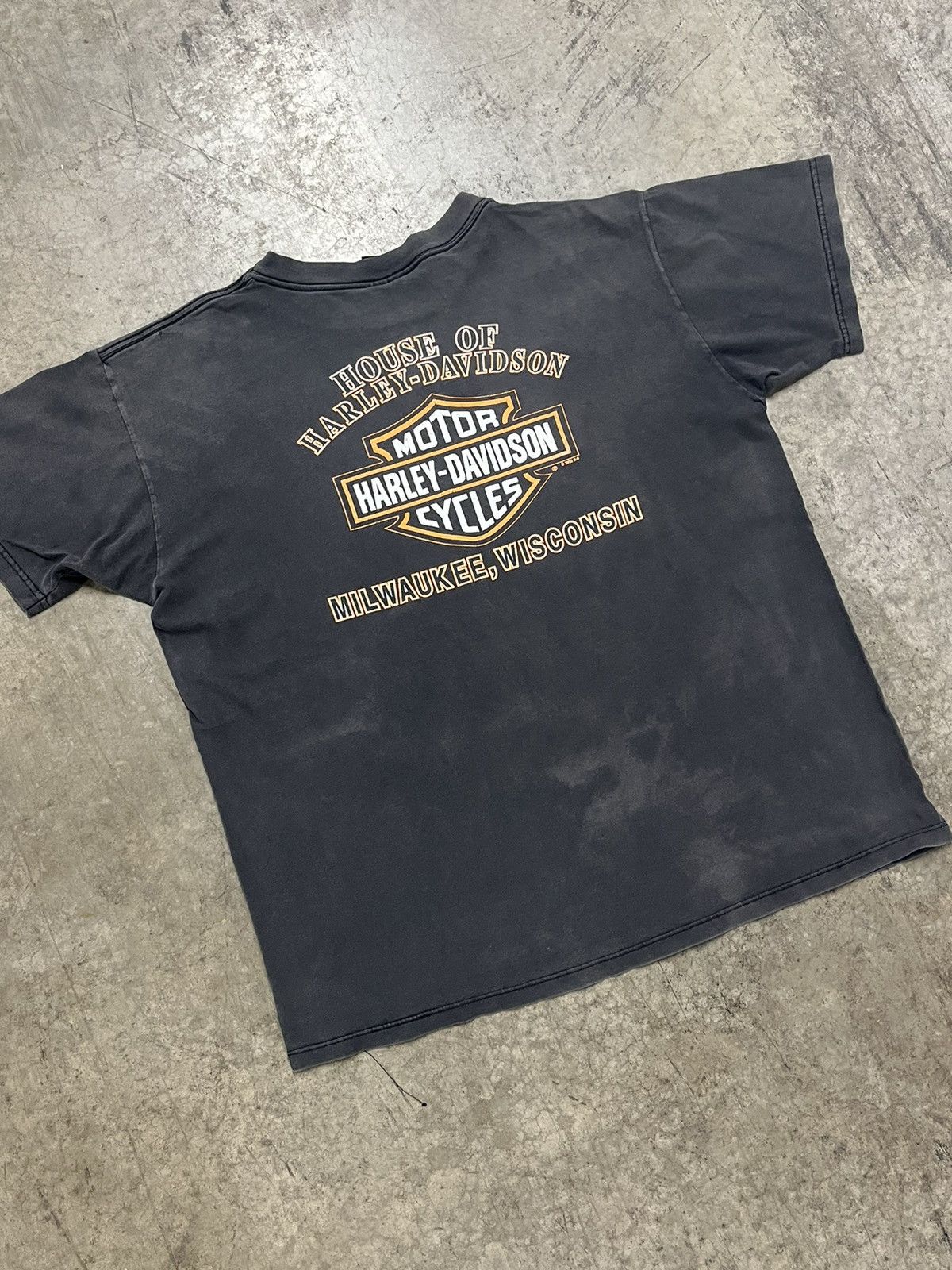 Harley Davidson × Vintage Harley Davidson vintage 90s perfectly sun faded tee shirt Size US XL / EU 56 / 4 - 6 Thumbnail